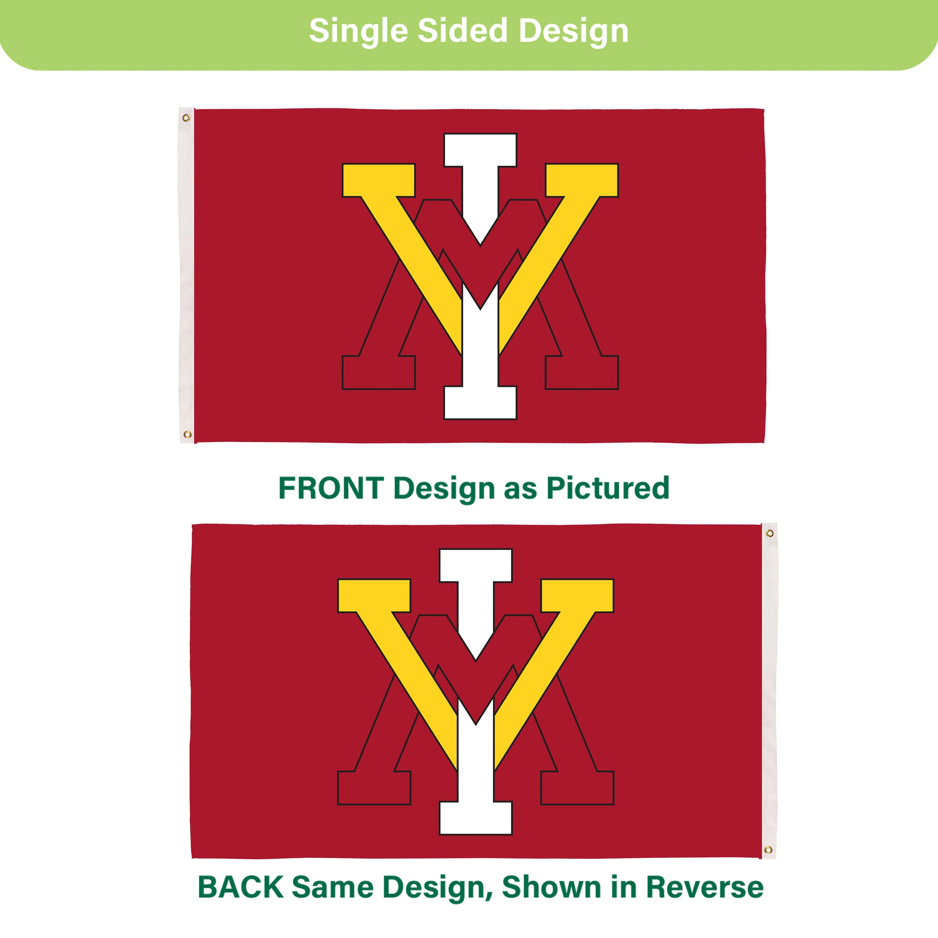 Virginia Military Institute (VMI) Single Sided Flag w/ 2 Grommets, 3'x5'