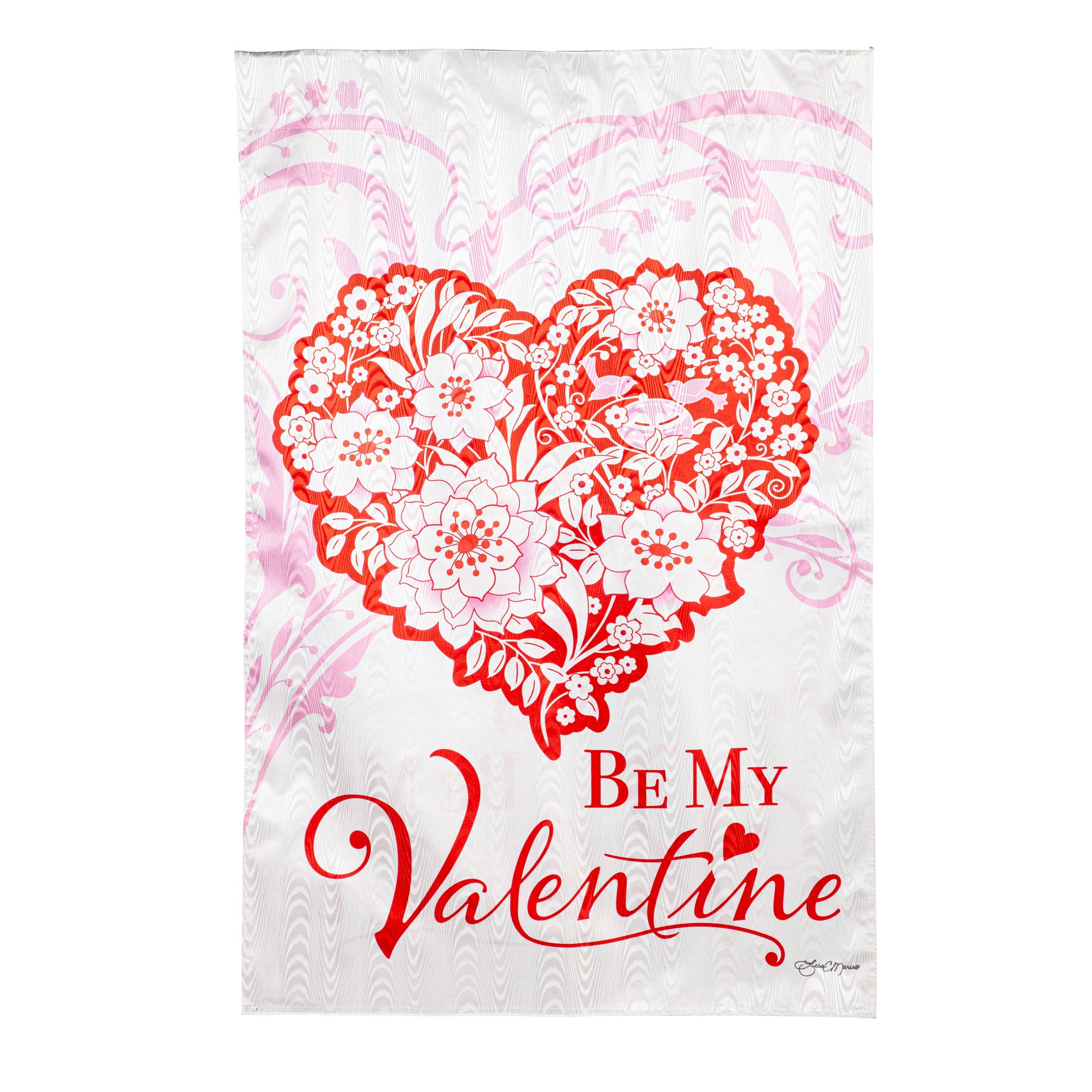 Love Birds Moire House Flag - Sports Gifts, Sports Memorabilia, Sports Collectibles, Fan Shop