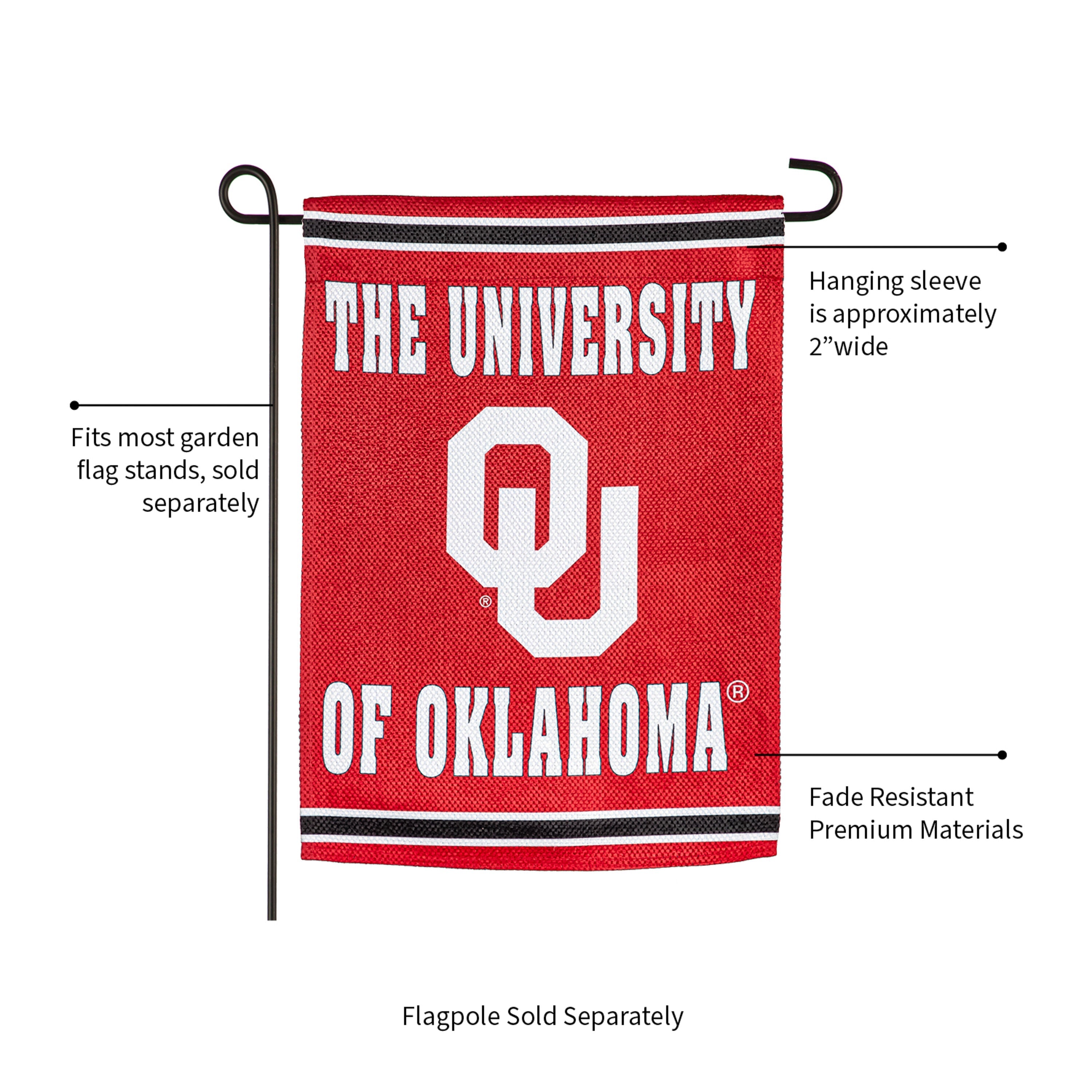Embossed Suede Flag, GDN Size, University of Oklahoma
