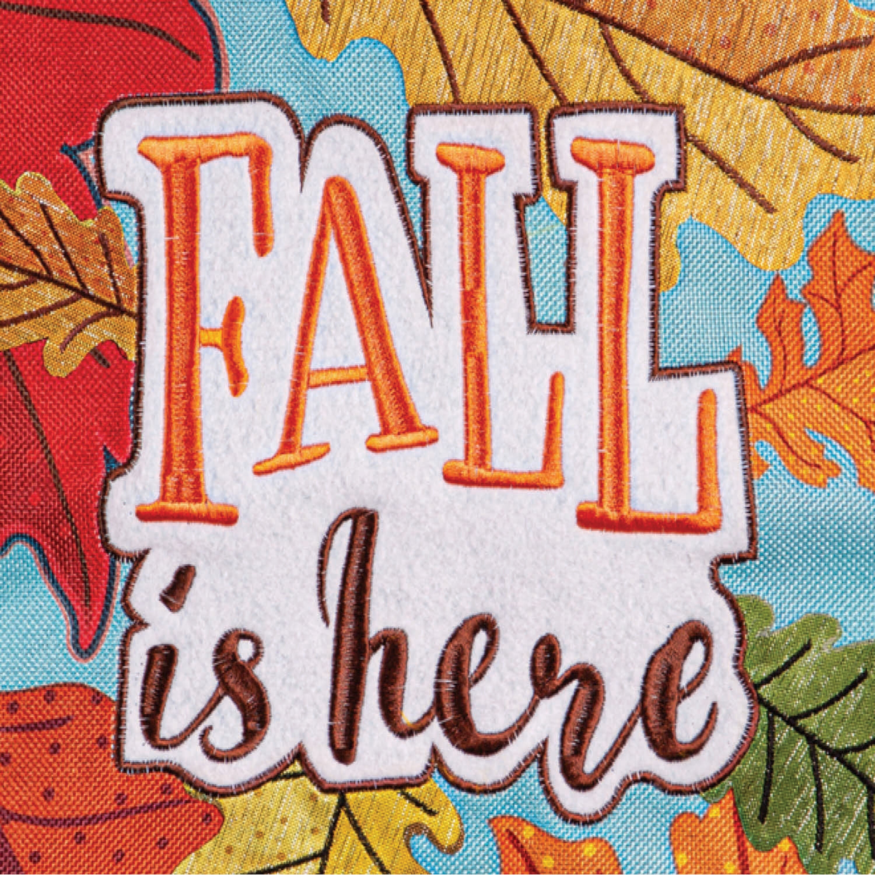 Fall Is Here Burlap Garden Flag - Sports Gifts, Sports Memorabilia, Sports Collectibles, Fan Shop
