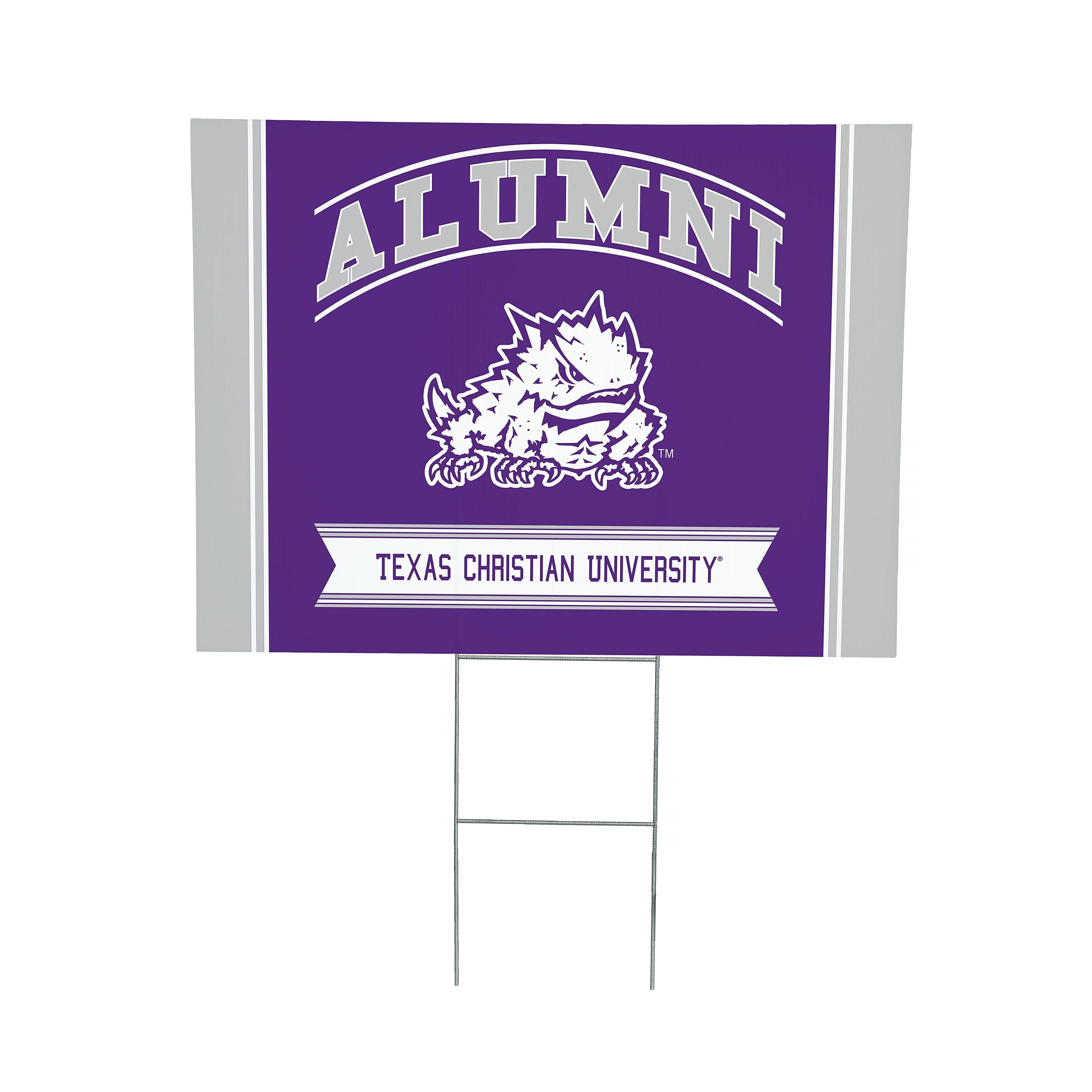 Texas Christian University Coroplast Yard Sign Alumni