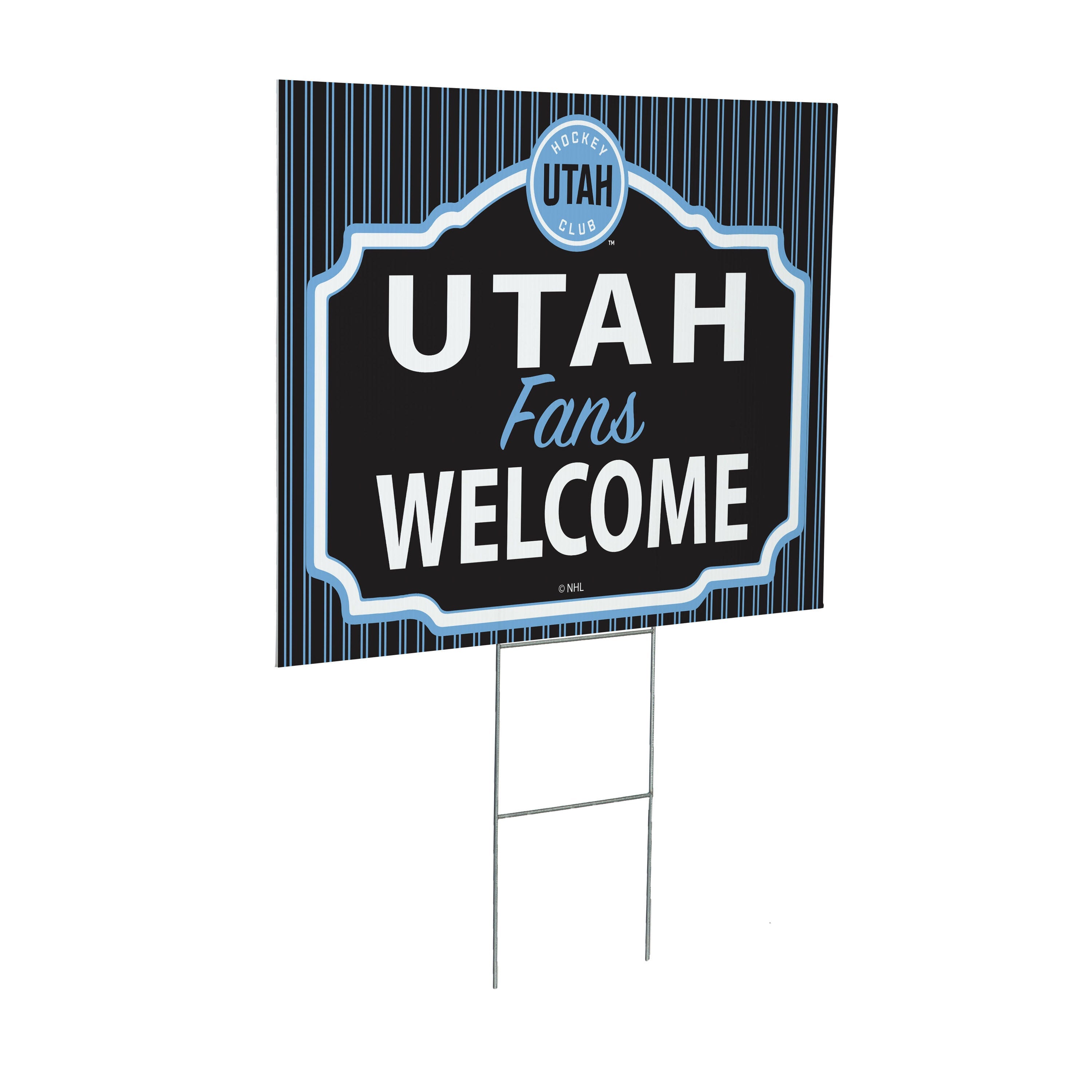 Utah Mammoth Yard Sign, "Fans Welcome"