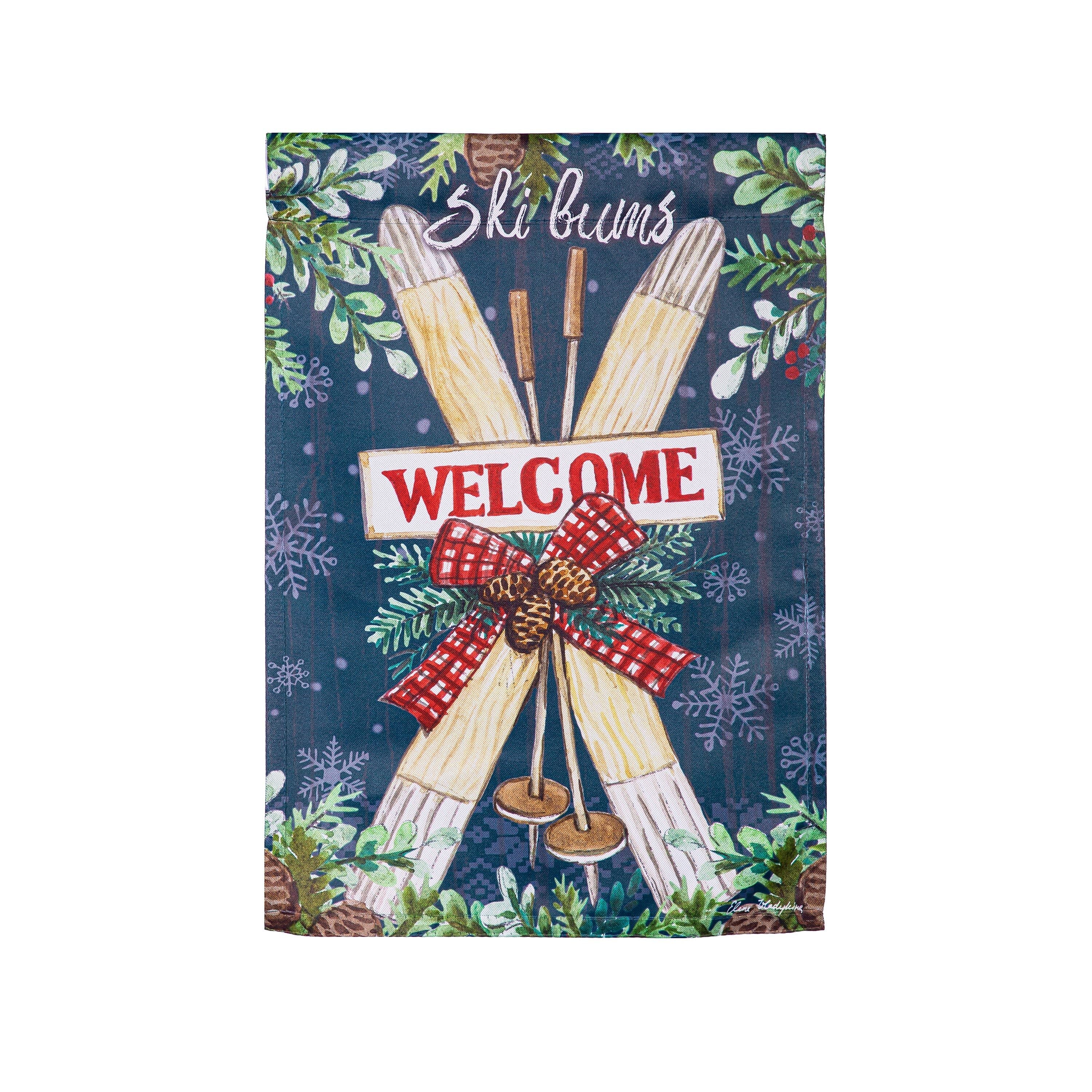 Ski Bum's Suede Garden Flag - Sports Gifts, Sports Memorabilia, Sports Collectibles, Fan Shop