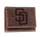 San Diego Padres Tri-Fold Wallet Brown 100% Genuine Leather - Sports Gifts, Sports Memorabilia, Sports Collectibles, Fan Shop