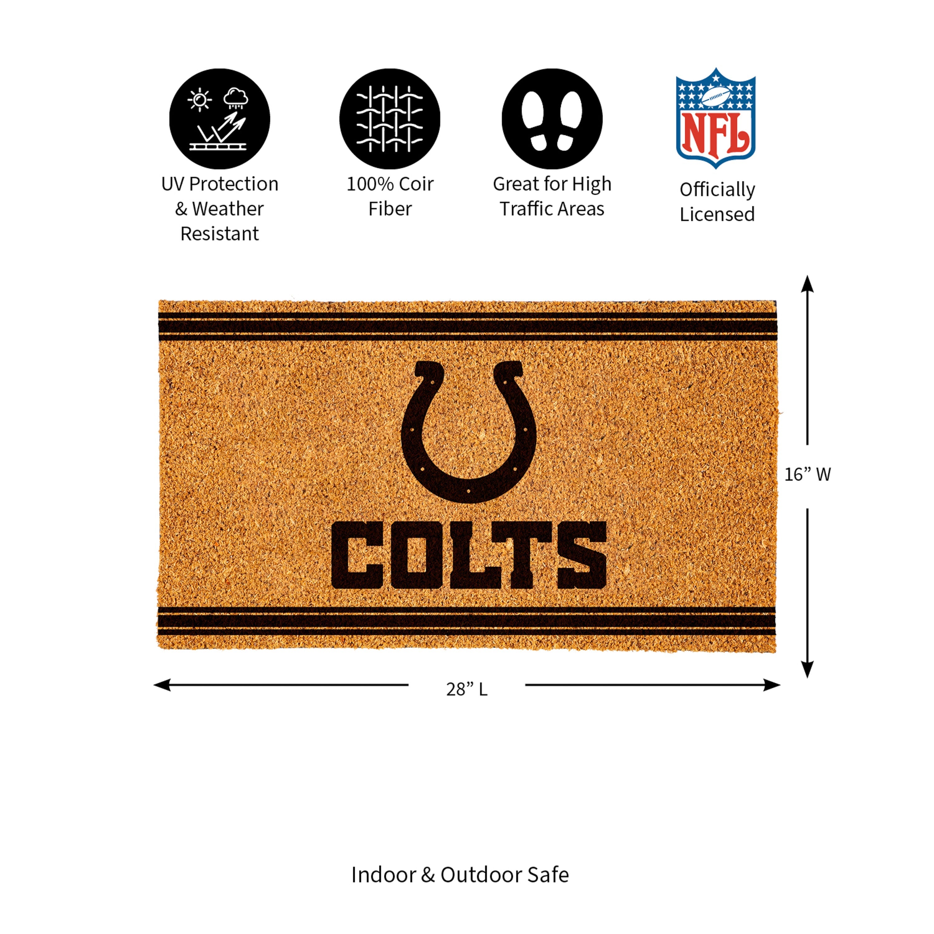 Indianapolis Colts, Coir Mat 1C - Sports Gifts, Sports Memorabilia, Sports Collectibles, Fan Shop