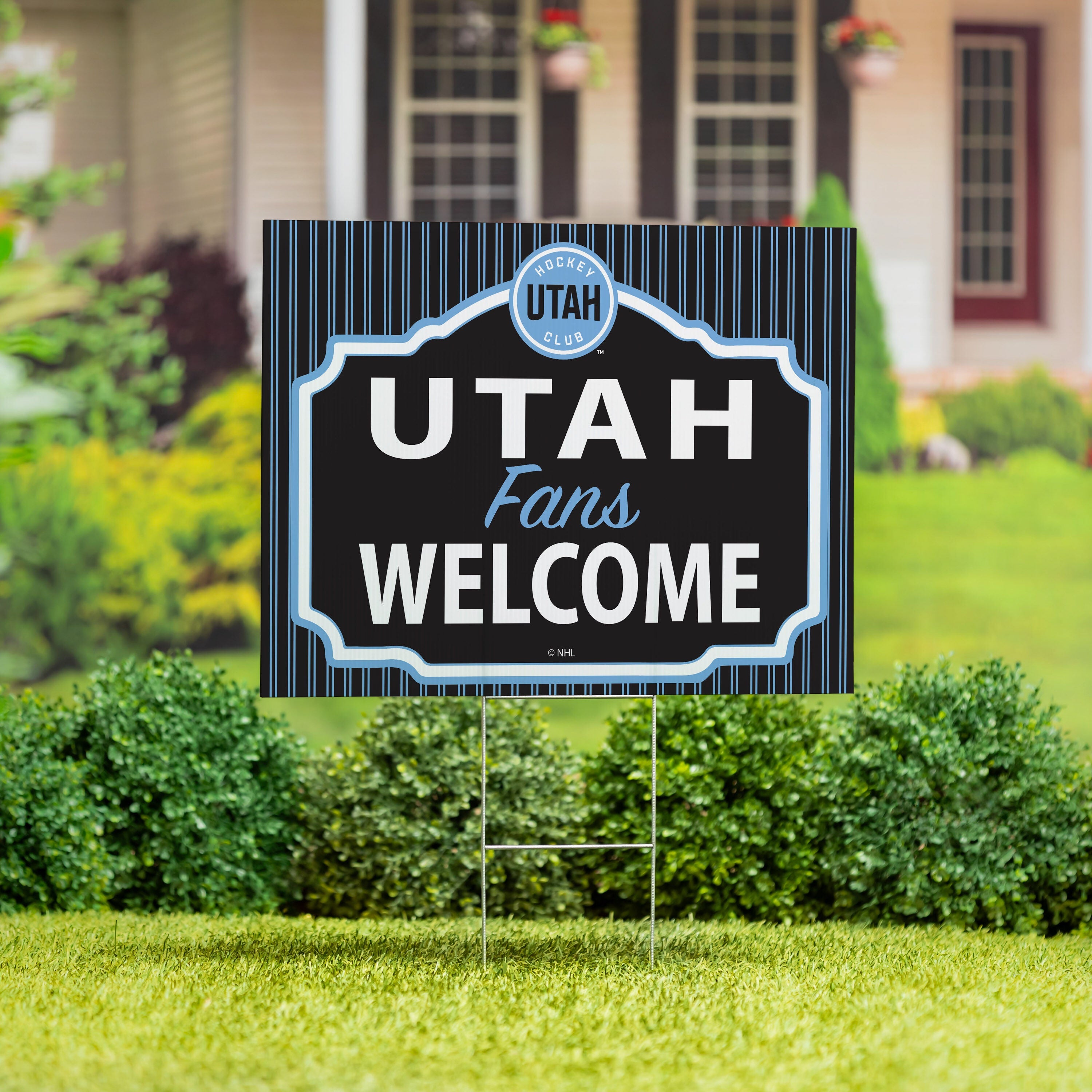 Utah Mammoth Yard Sign, "Fans Welcome"
