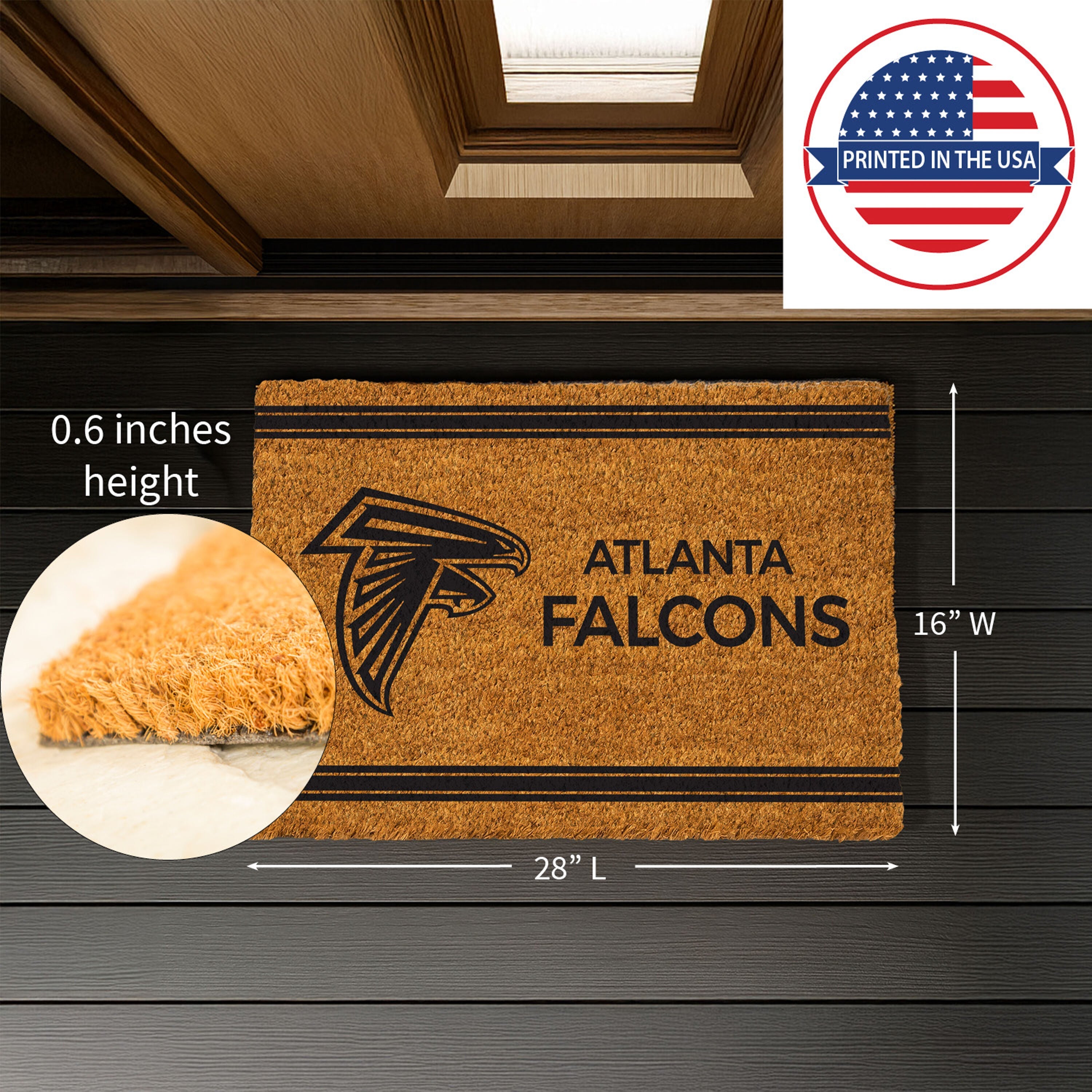 Atlanta Falcons, Coir Mat 1C - Sports Gifts, Sports Memorabilia, Sports Collectibles, Fan Shop