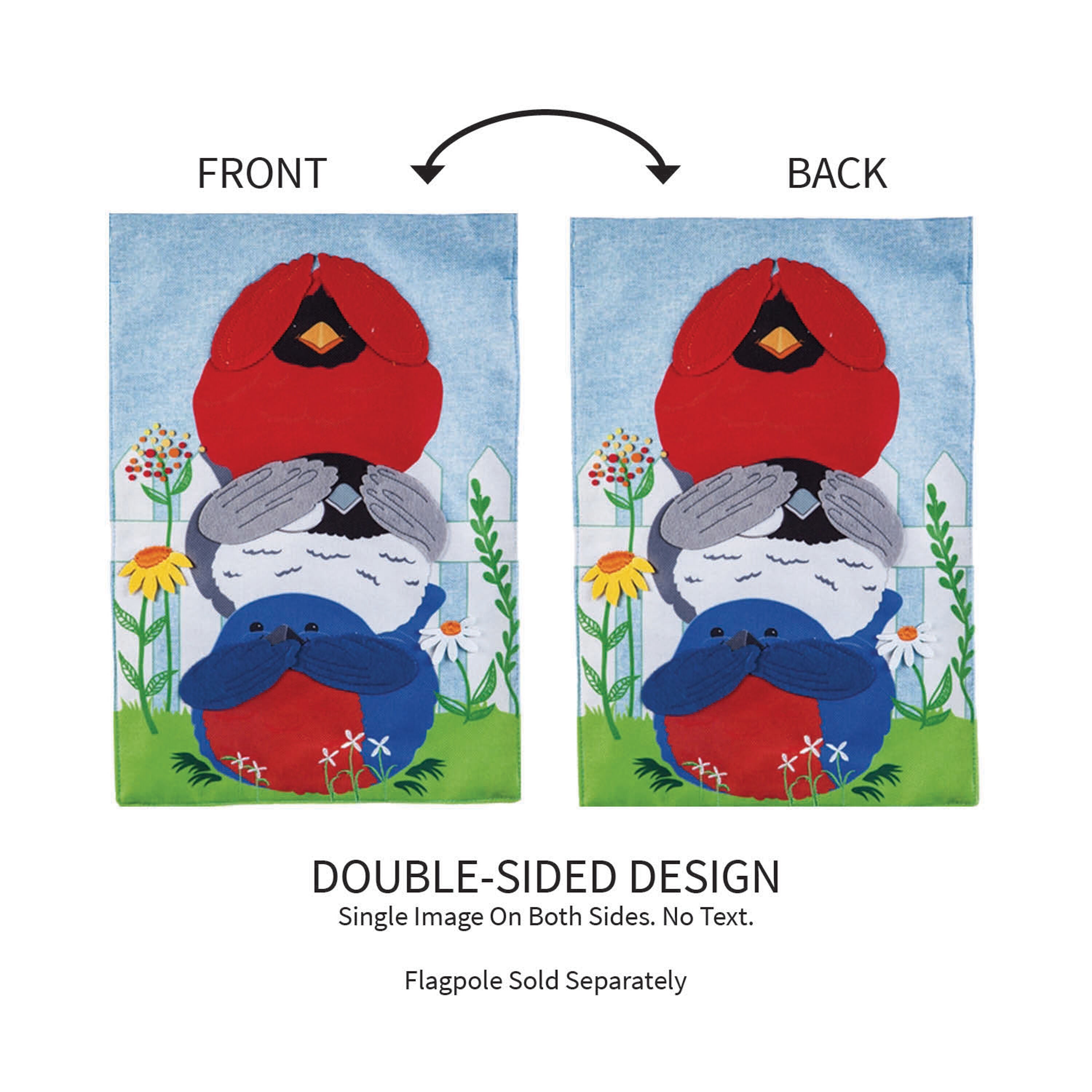 Portly Birds Garden Burlap Flag - Sports Gifts, Sports Memorabilia, Sports Collectibles, Fan Shop