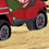 Santa Drive Golf Cart on Beach Applique Garden Flag