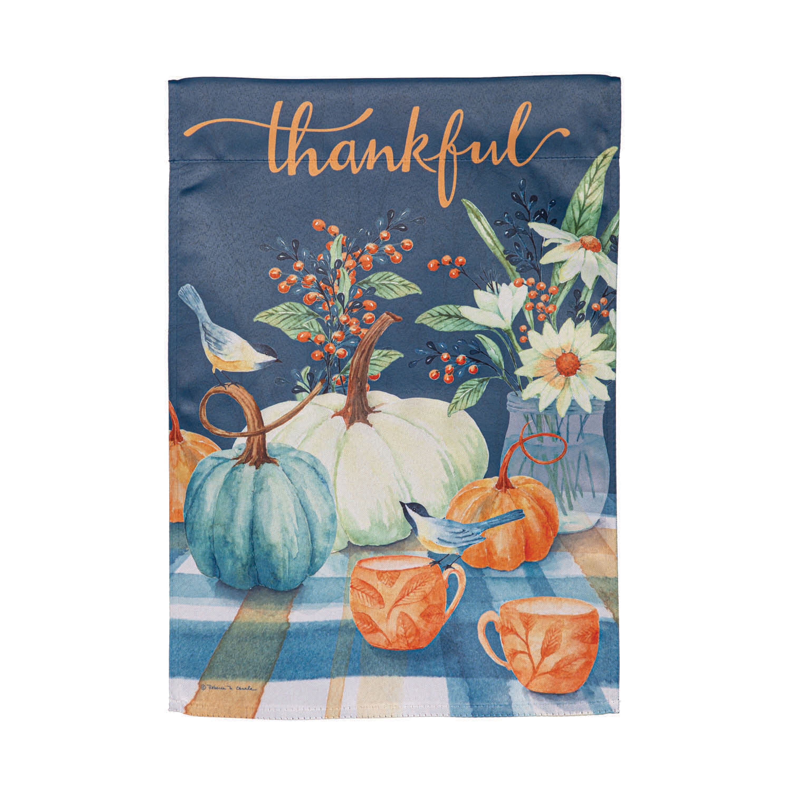 Thankful Harvest Suede Garden Flag - Sports Gifts, Sports Memorabilia, Sports Collectibles, Fan Shop