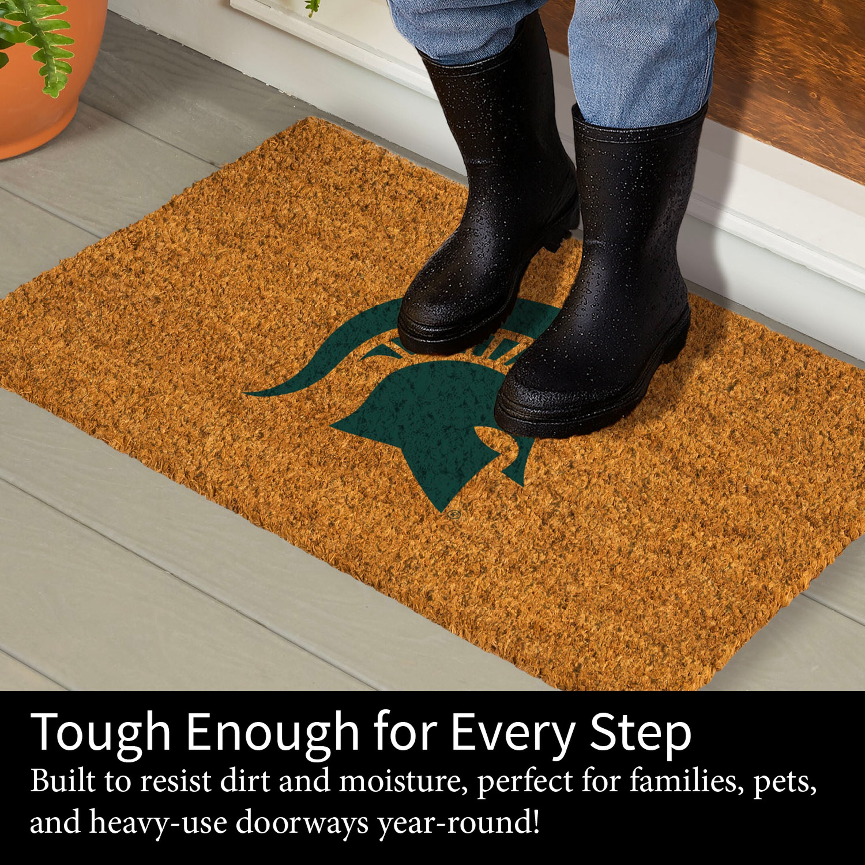 Coir Mat, 16"x28", Michigan State University - Sports Gifts, Sports Memorabilia, Sports Collectibles, Fan Shop