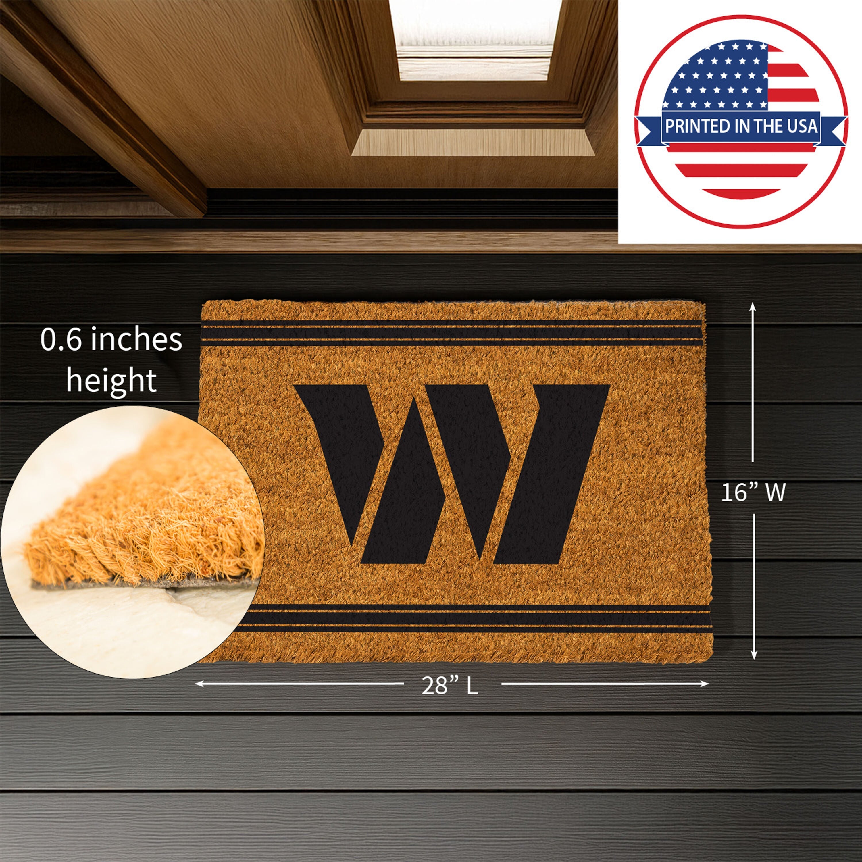 Washington Commanders, Coir Mat 1C - Sports Gifts, Sports Memorabilia, Sports Collectibles, Fan Shop