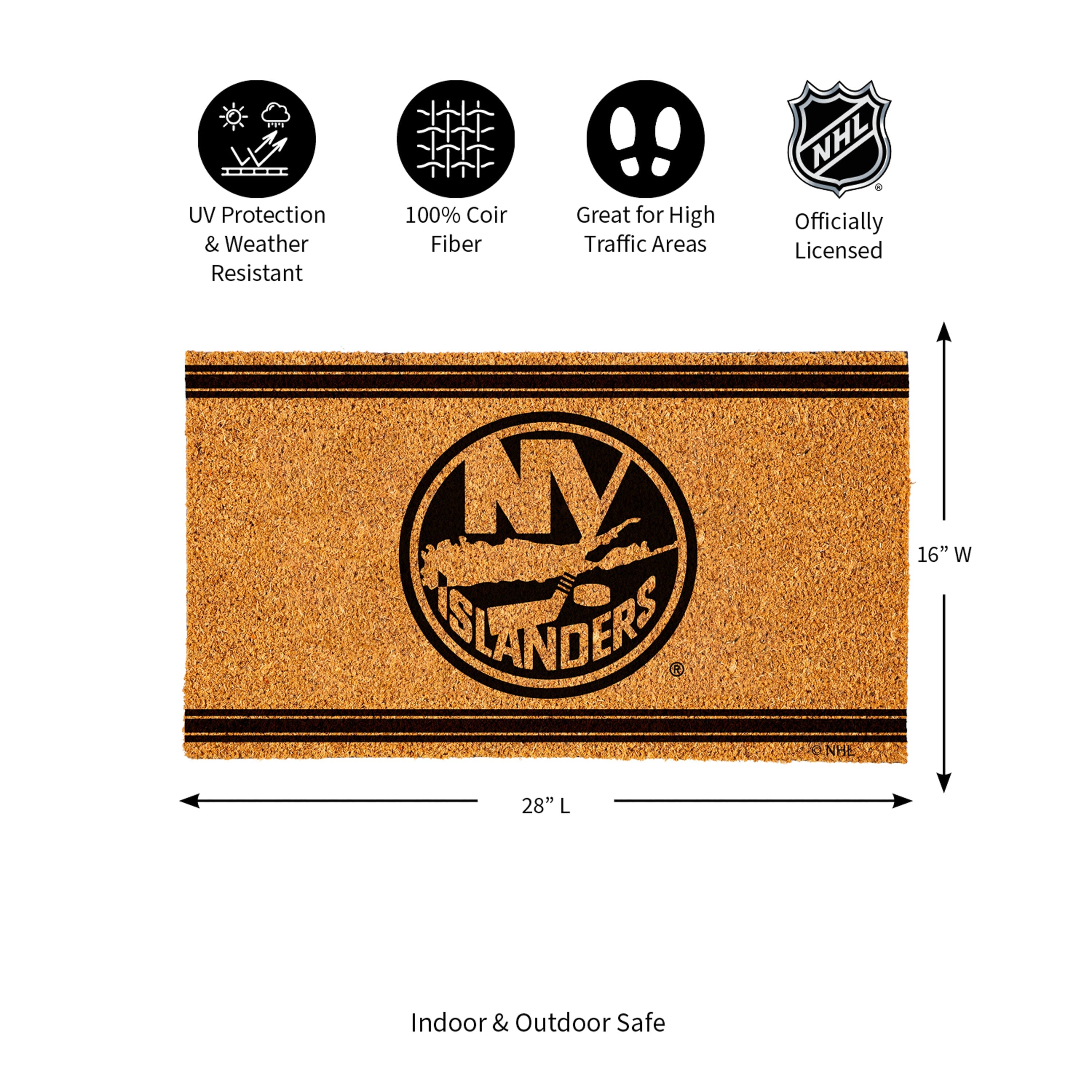 New York Islanders, Coir Mat 1C - Sports Gifts, Sports Memorabilia, Sports Collectibles, Fan Shop