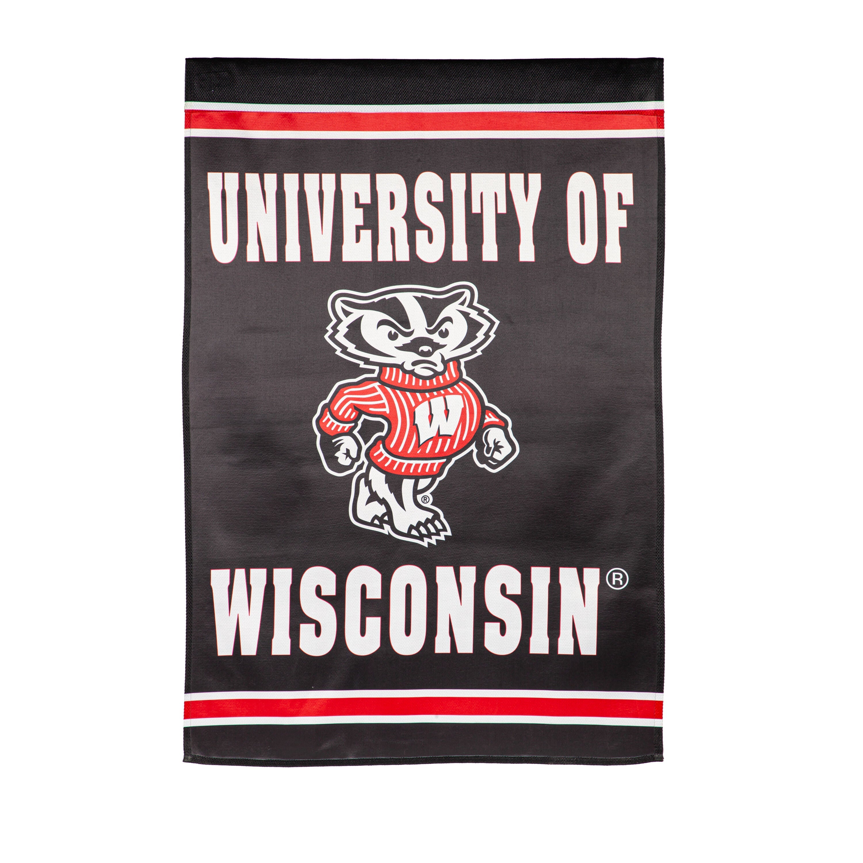 Embossed Suede Flag, House Size, University of Wisconsin-Madison - Sports Gifts, Sports Memorabilia, Sports Collectibles, Fan Shop