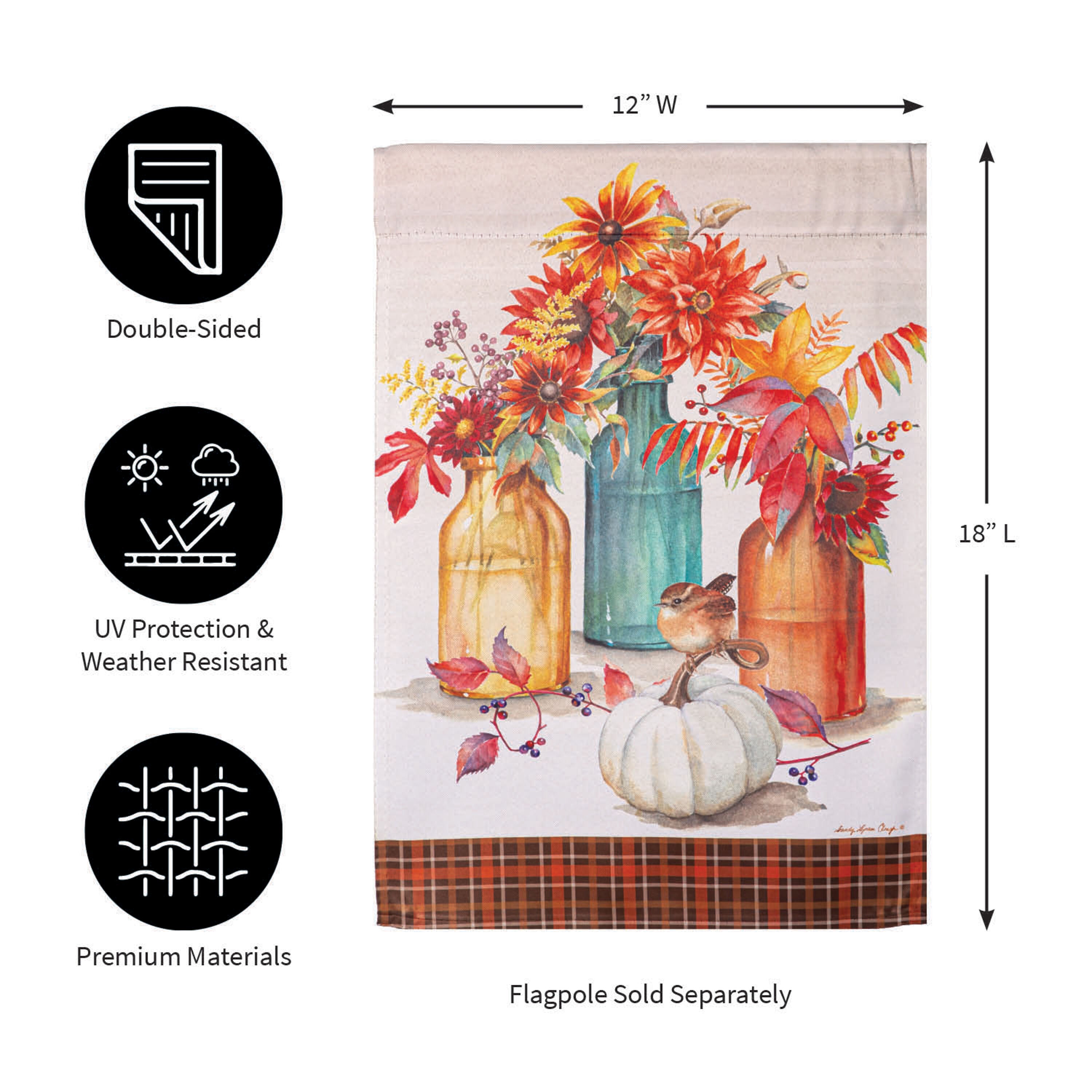 Collecting Autumn Suede Garden Flag - Sports Gifts, Sports Memorabilia, Sports Collectibles, Fan Shop