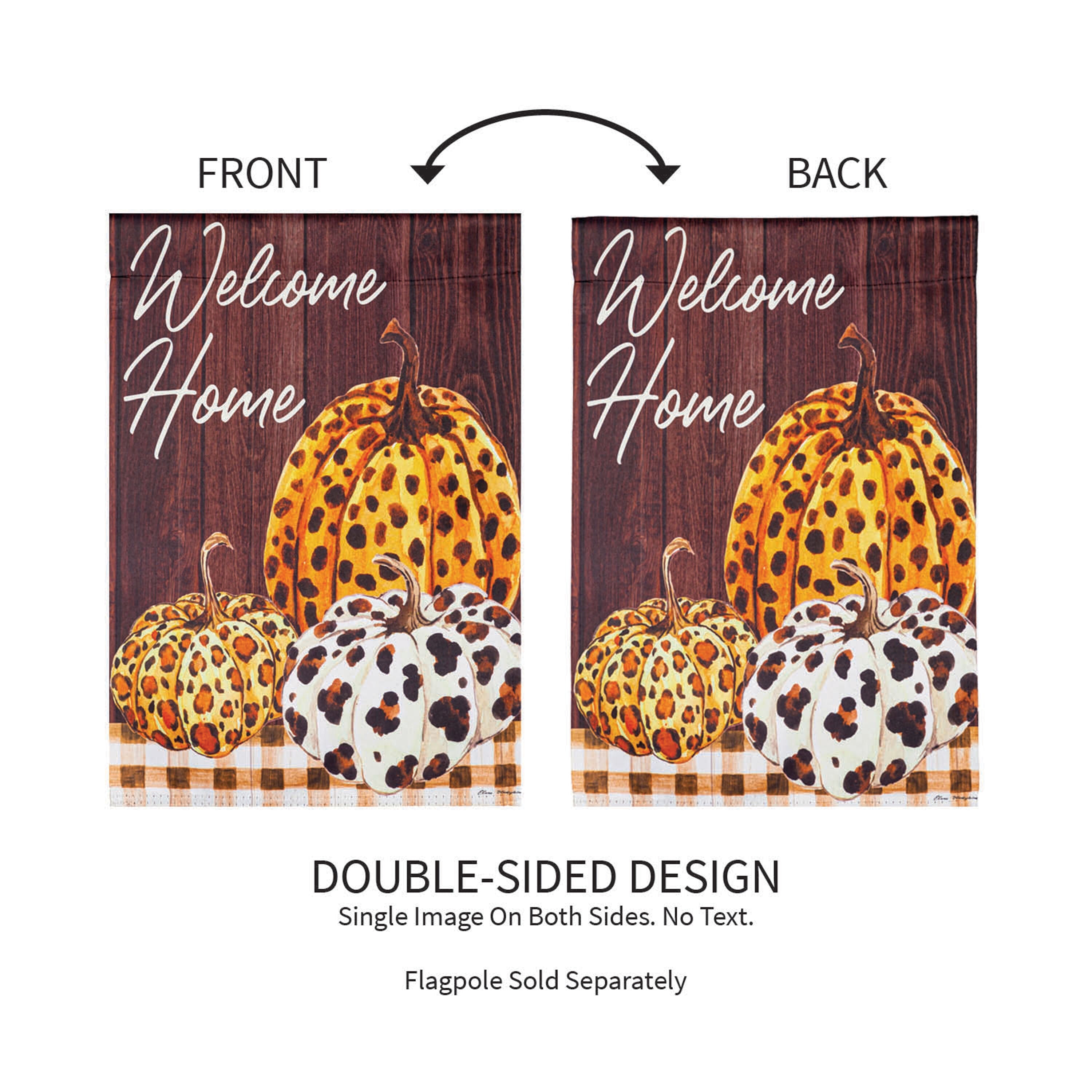 Boho Brown Pumpkins Garden Suede Flag - Sports Gifts, Sports Memorabilia, Sports Collectibles, Fan Shop