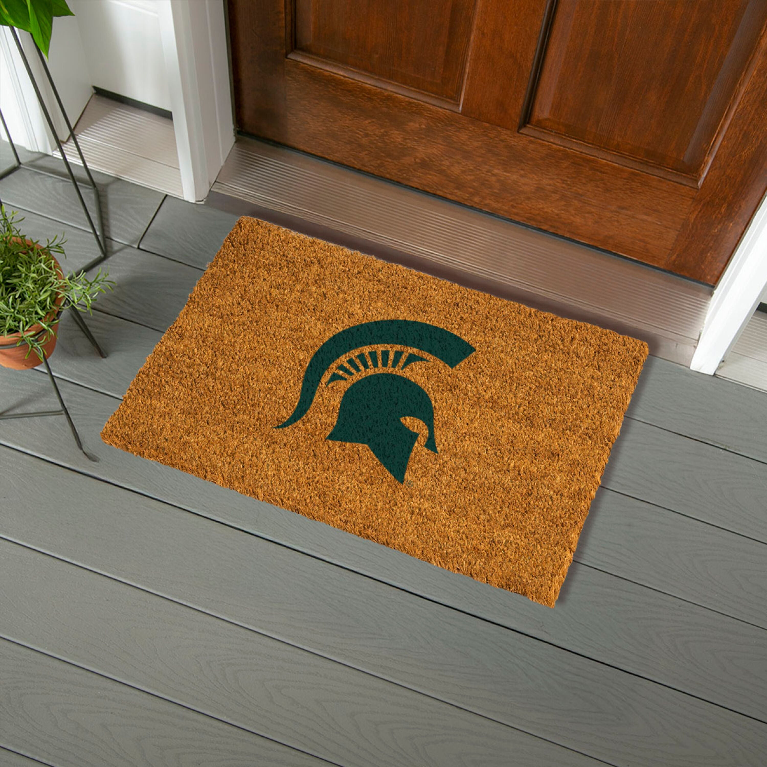 Coir Mat, 16"x28", Michigan State University - Sports Gifts, Sports Memorabilia, Sports Collectibles, Fan Shop