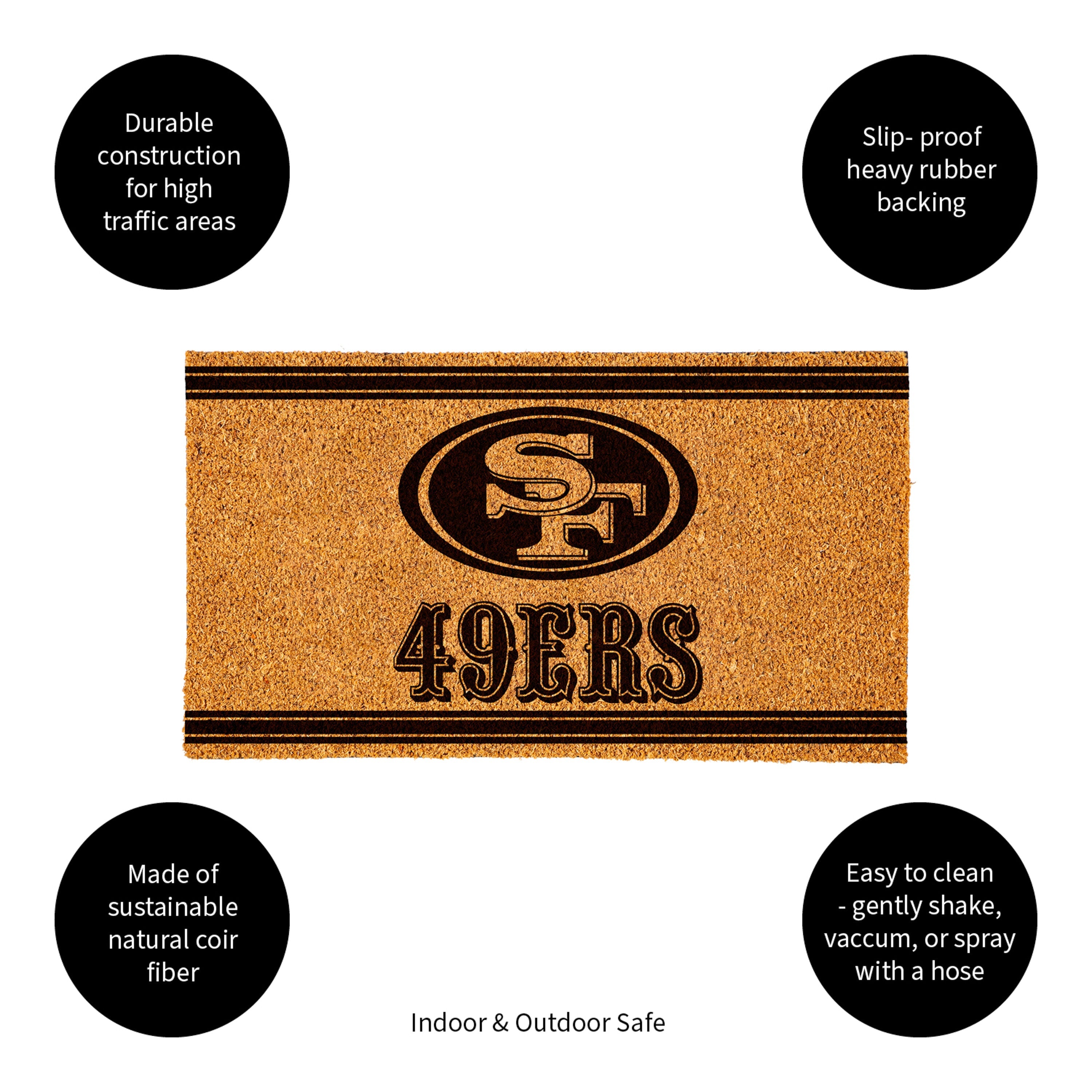 San Francisco 49ers, Coir Mat 1C - Sports Gifts, Sports Memorabilia, Sports Collectibles, Fan Shop