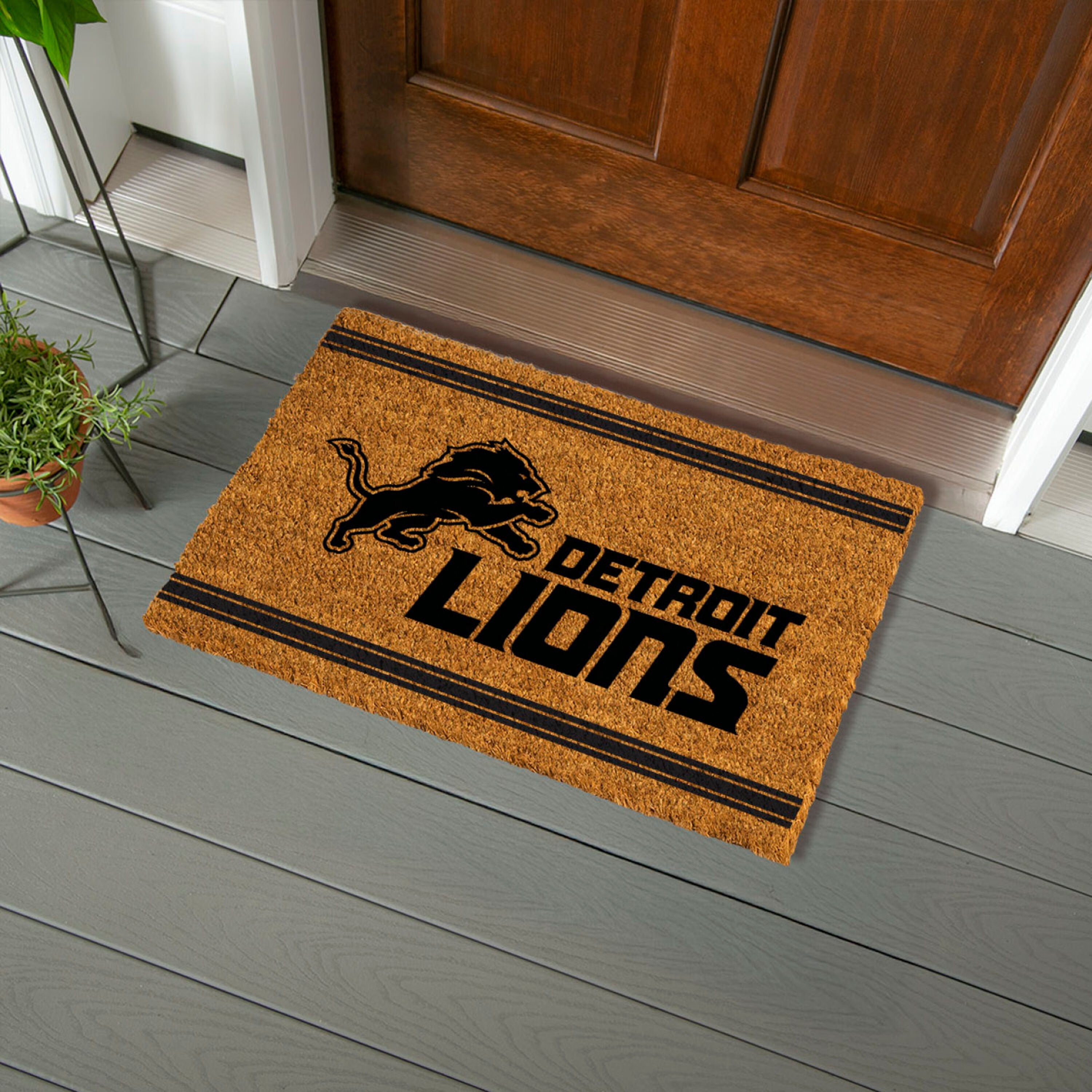 Detroit Lions, Coir Mat 1C - Sports Gifts, Sports Memorabilia, Sports Collectibles, Fan Shop