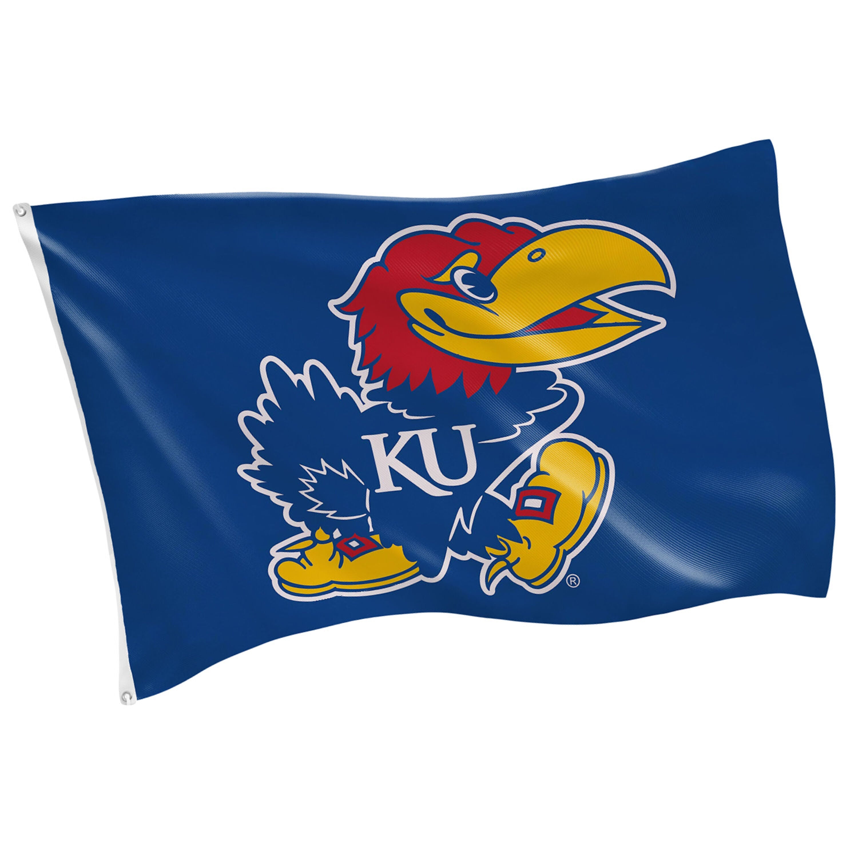 University of Kansas Single Sided Estate Flag with 2 Grommets, 3'x5'