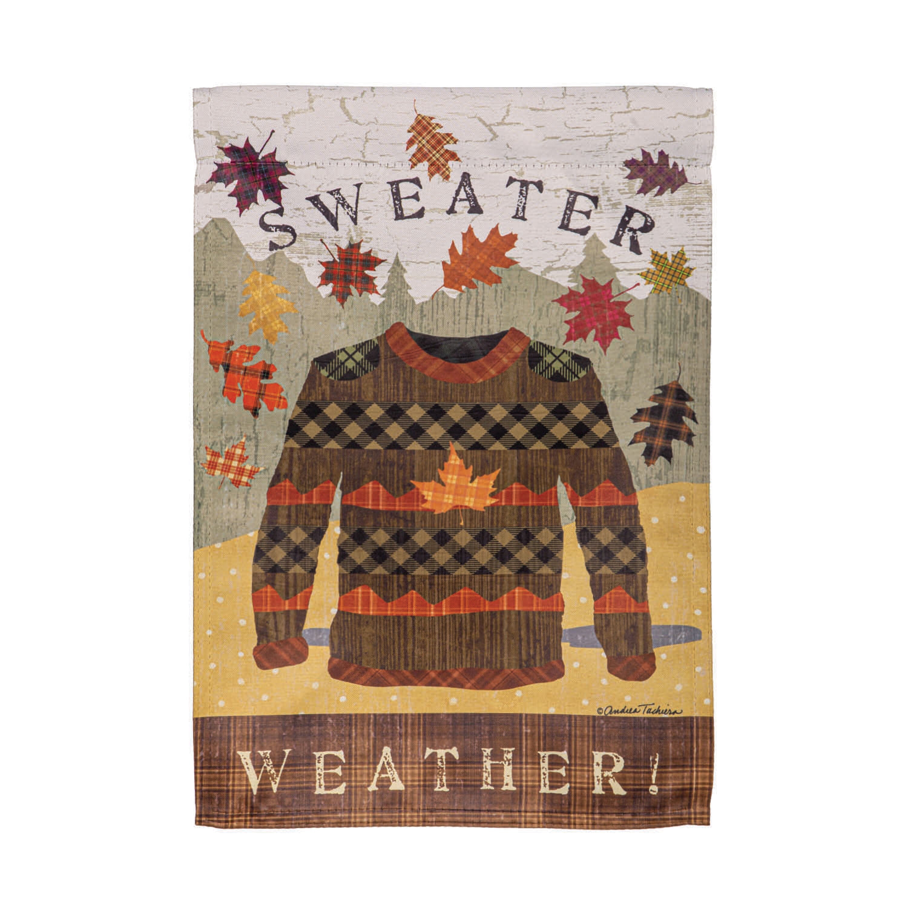 Sweater Weather Suede Garden Flag - Sports Gifts, Sports Memorabilia, Sports Collectibles, Fan Shop