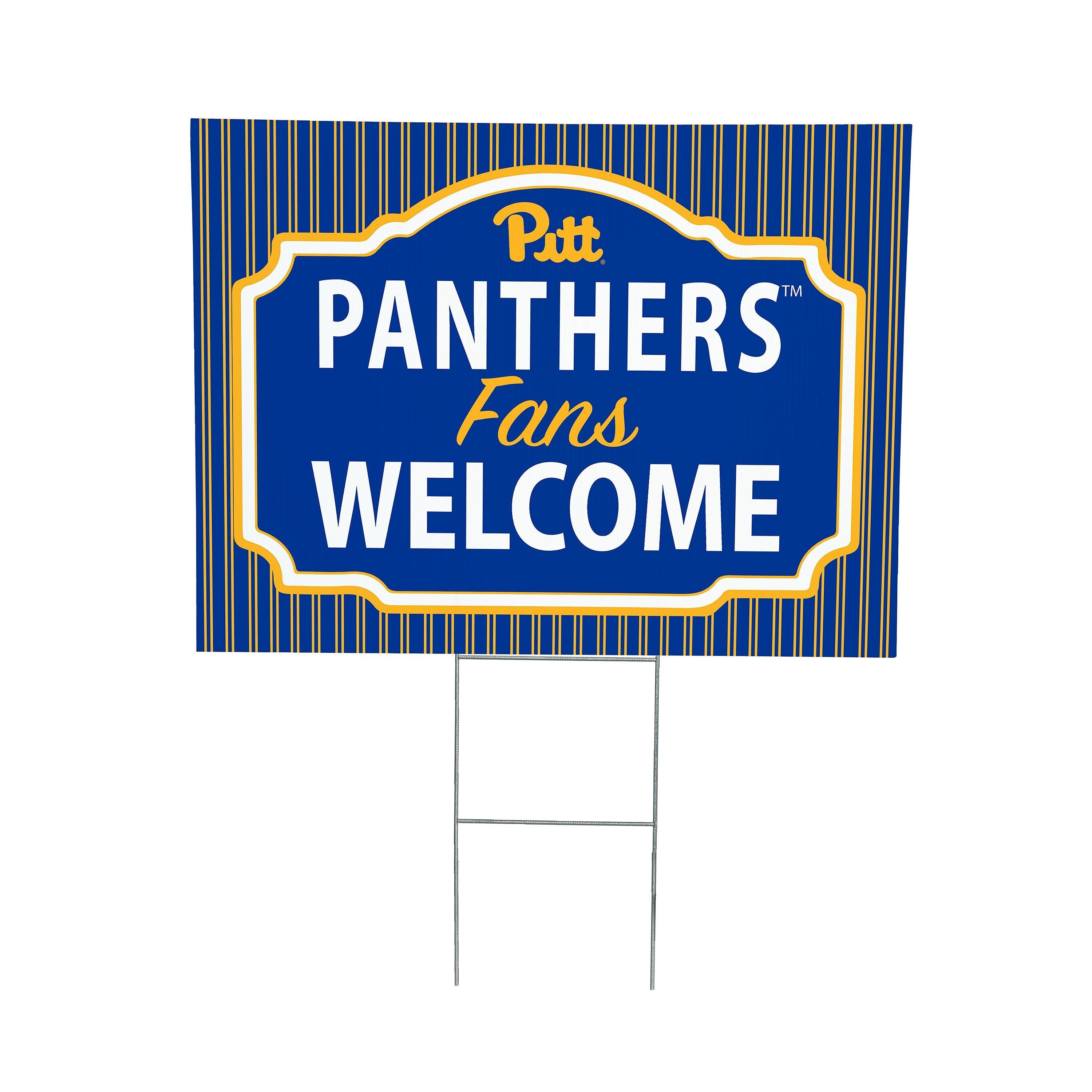 University of Pittsburgh Coroplast Yard Sign, "Fans Welcome"