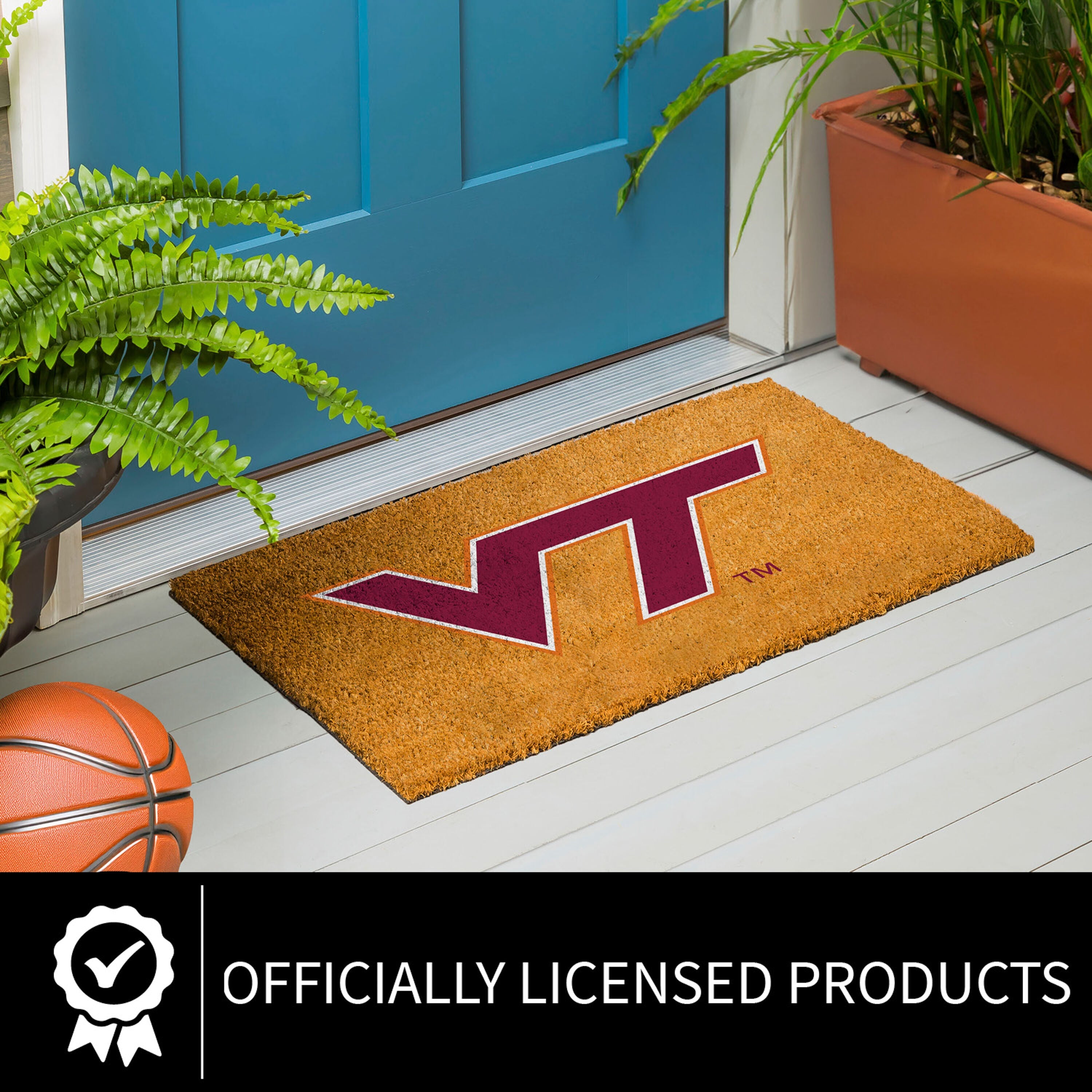 Coir Mat, 16"x28", Virginia Tech - Sports Gifts, Sports Memorabilia, Sports Collectibles, Fan Shop