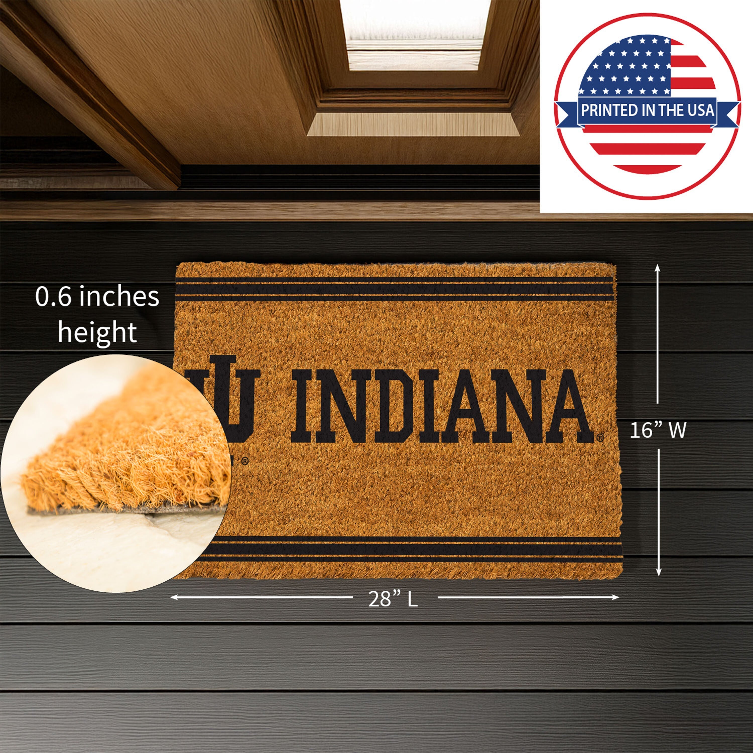 Indiana University, Coir Mat 1C - Sports Gifts, Sports Memorabilia, Sports Collectibles, Fan Shop