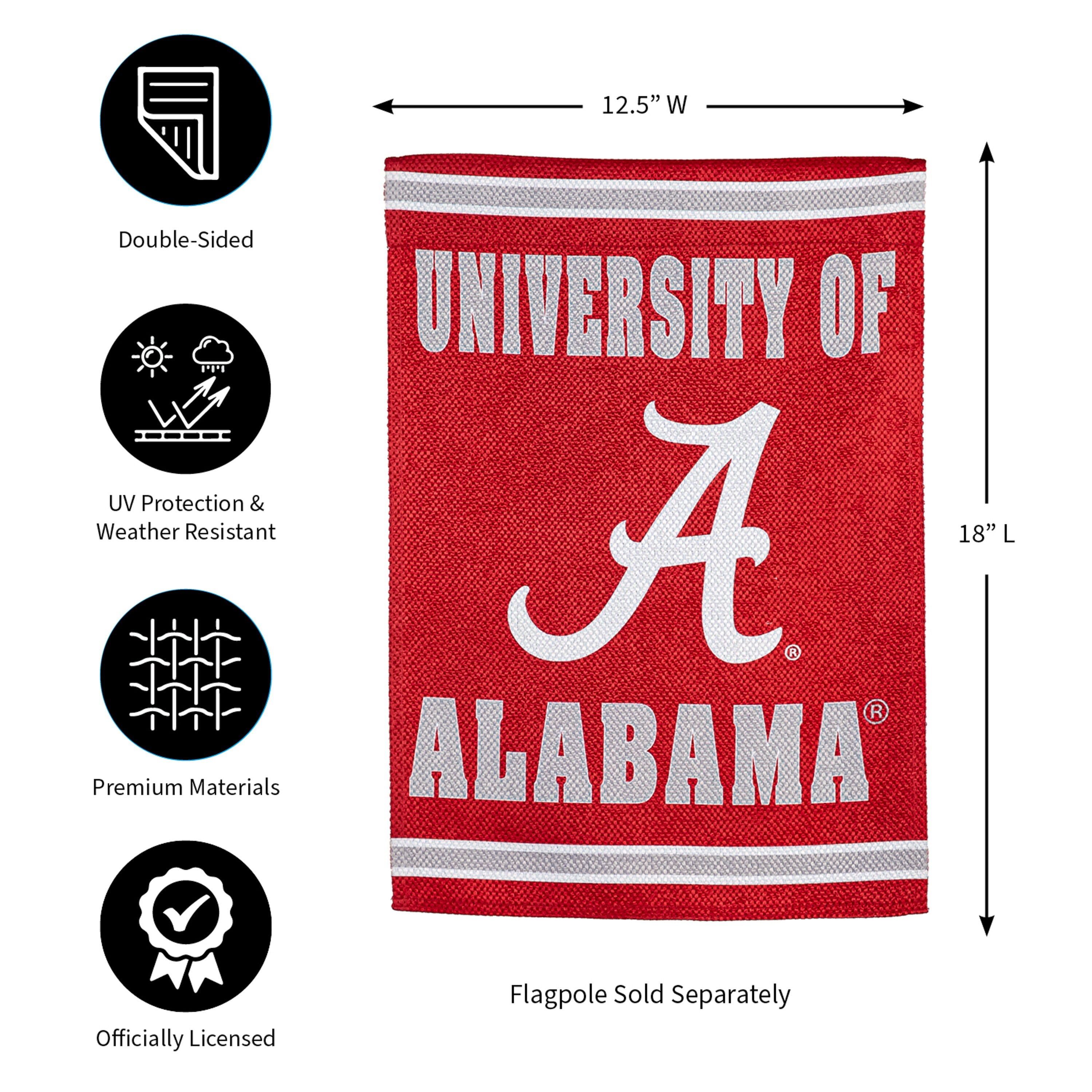 Embossed Suede Flag, GDN Size, University of Alabama - Sports Gifts, Sports Memorabilia, Sports Collectibles, Fan Shop