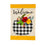 Welcome Floral Plaid Pumpkin Garden Applique Flag