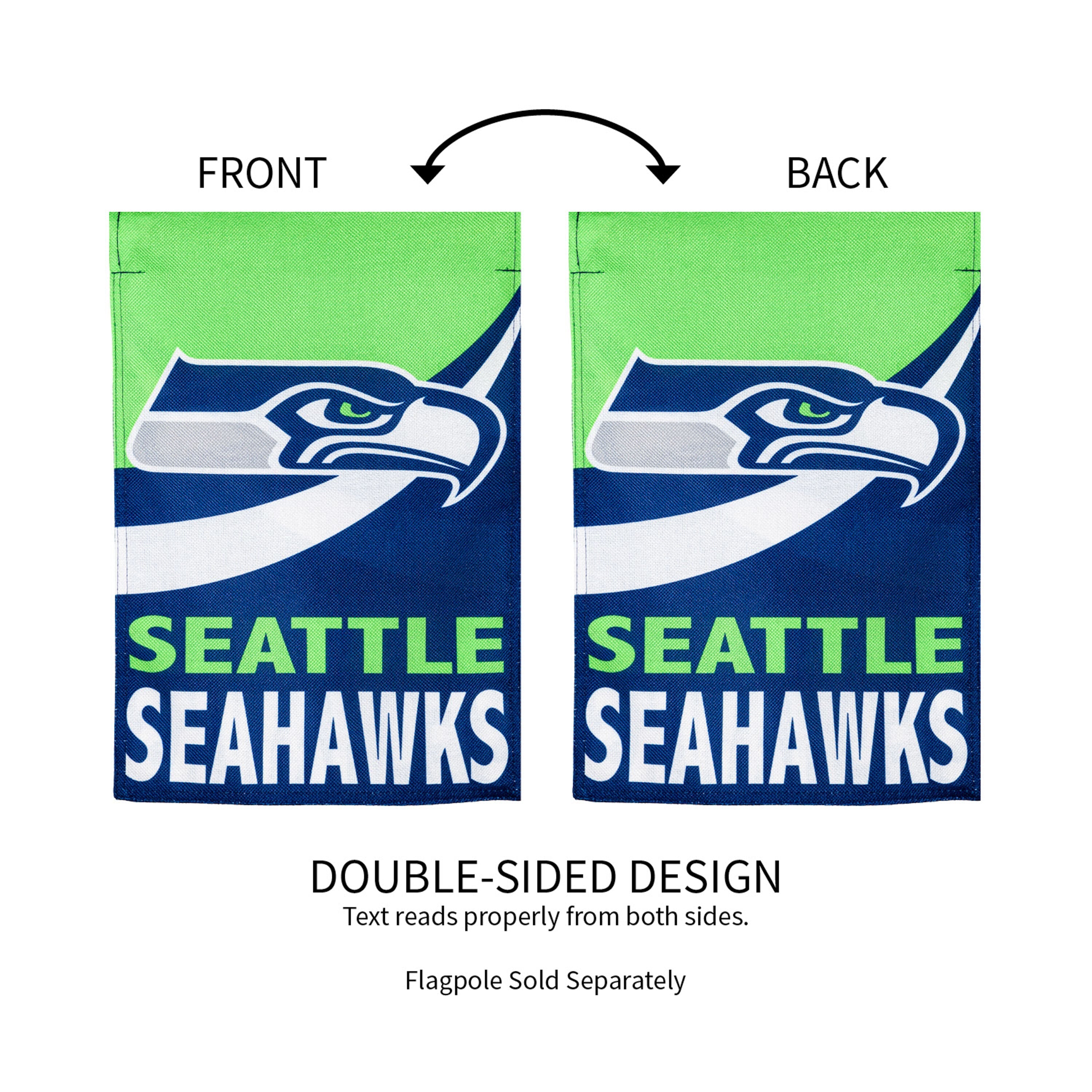 Flag, DS Burlap, Garden, Seattle Seahawks - Sports Gifts, Sports Memorabilia, Sports Collectibles, Fan Shop