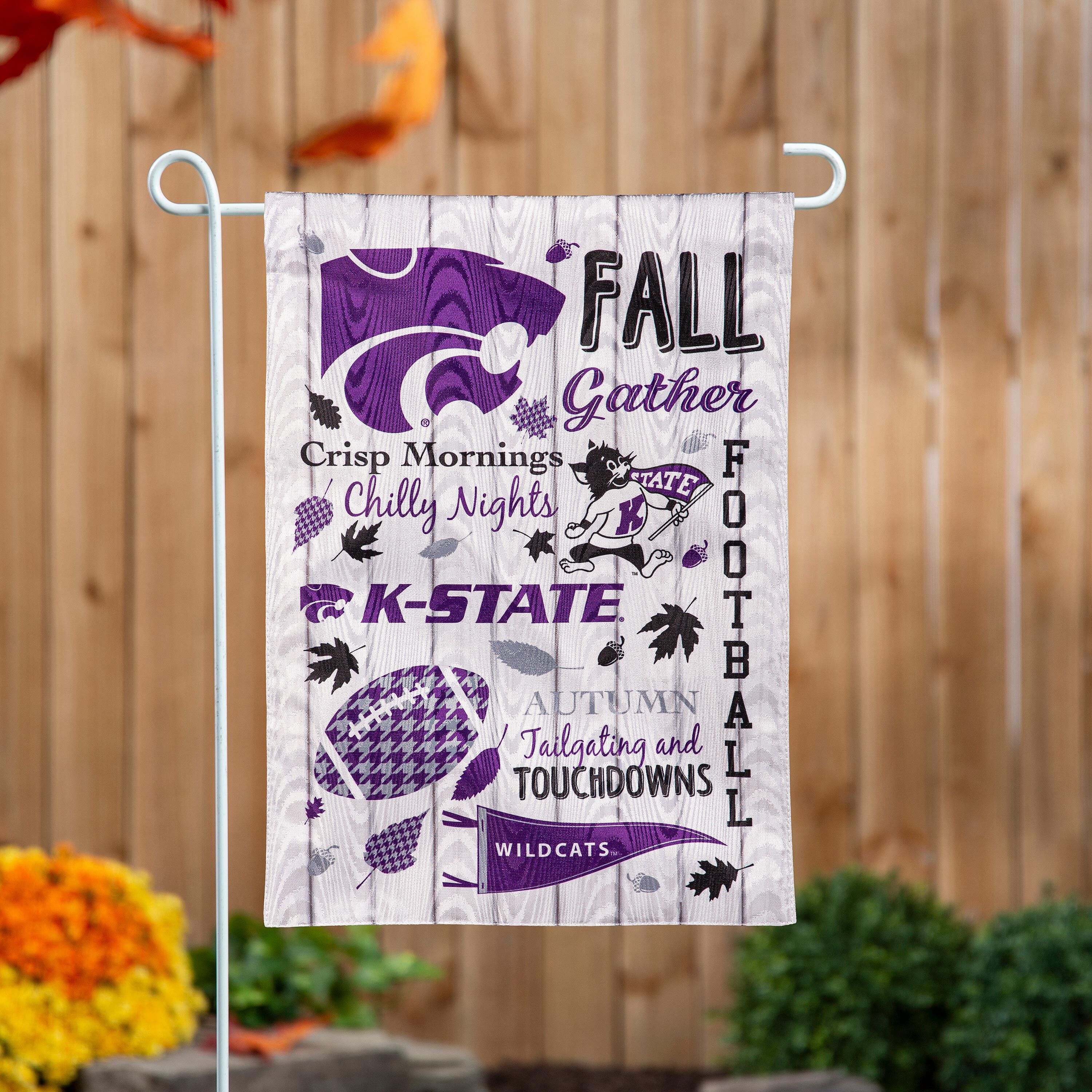 Kansas State University, Moire Flag, GDN, Fall Seasonal - Sports Gifts, Sports Memorabilia, Sports Collectibles, Fan Shop