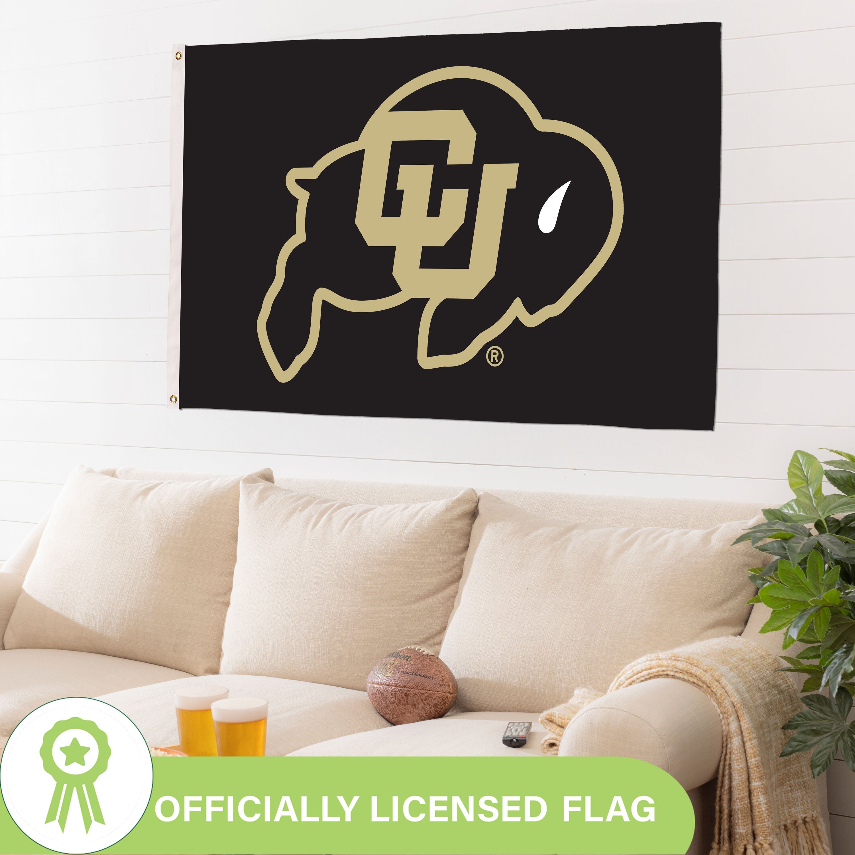 University of Colorado Single Sided Flag w/ 2 Grommets, 3'x5'
