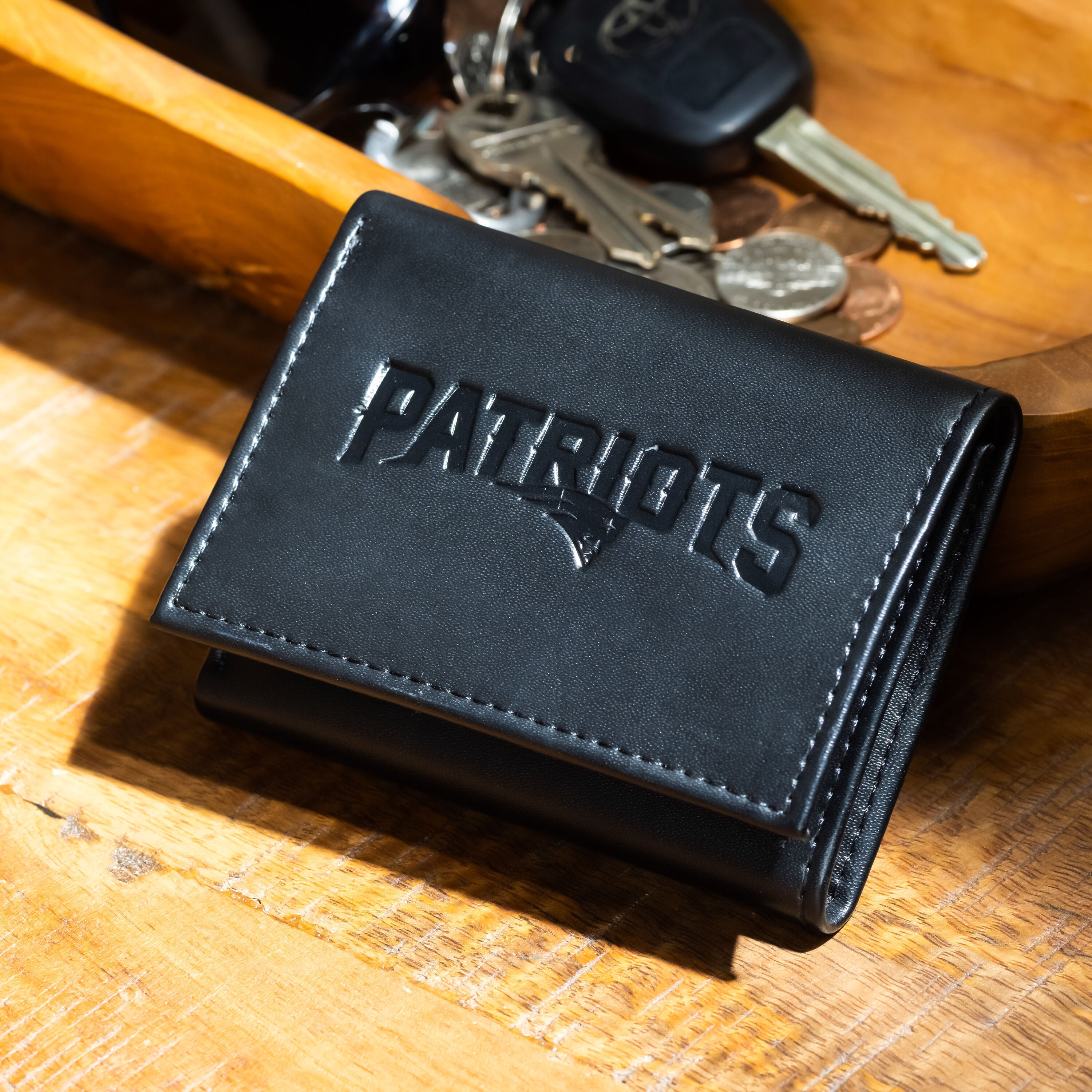 Wallet, Tri-Fold, New England Patriots - Sports Gifts, Sports Memorabilia, Sports Collectibles, Fan Shop