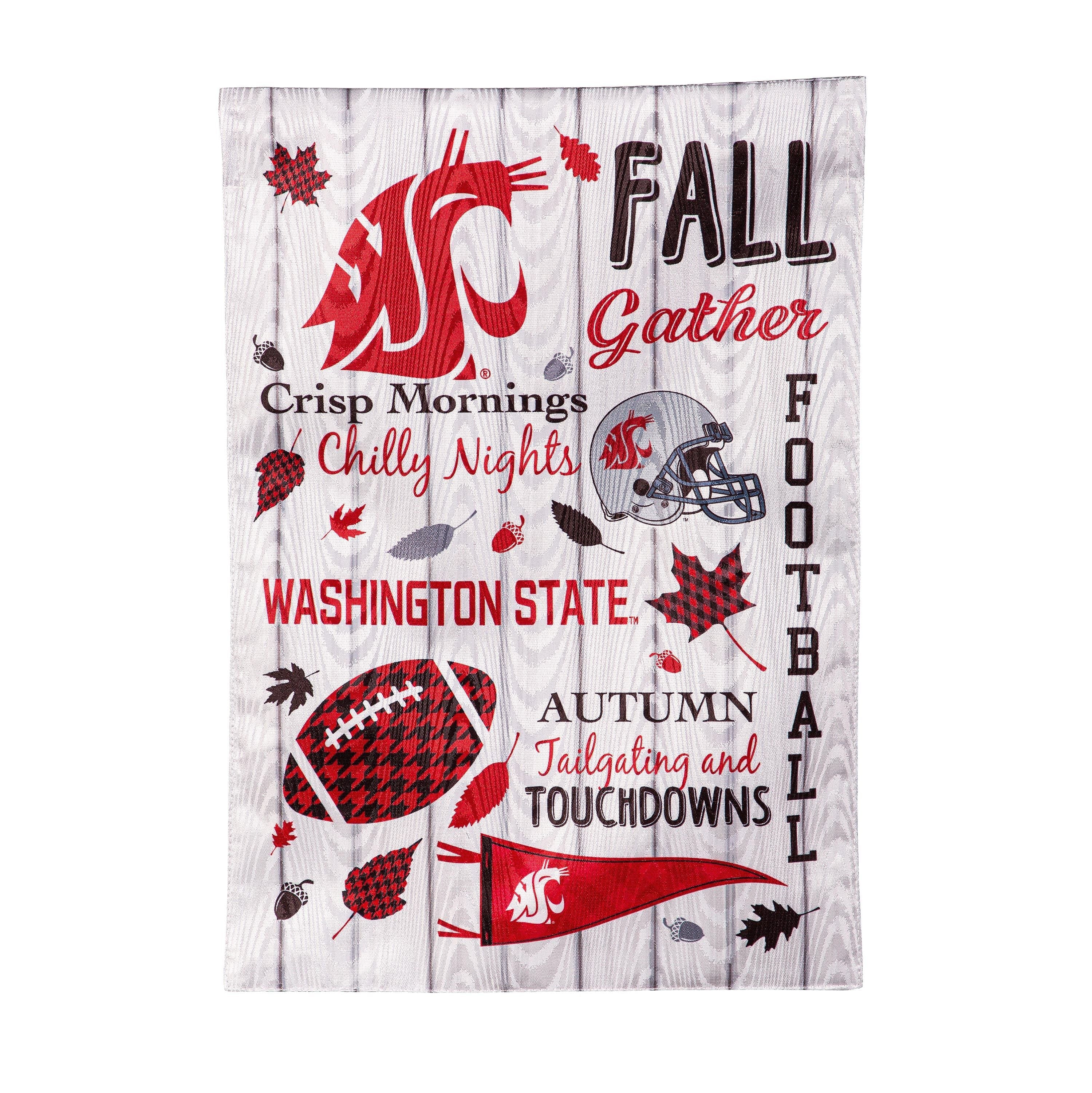 Washington State University, Moire Flag, GDN, Fall Seasonal - Sports Gifts, Sports Memorabilia, Sports Collectibles, Fan Shop
