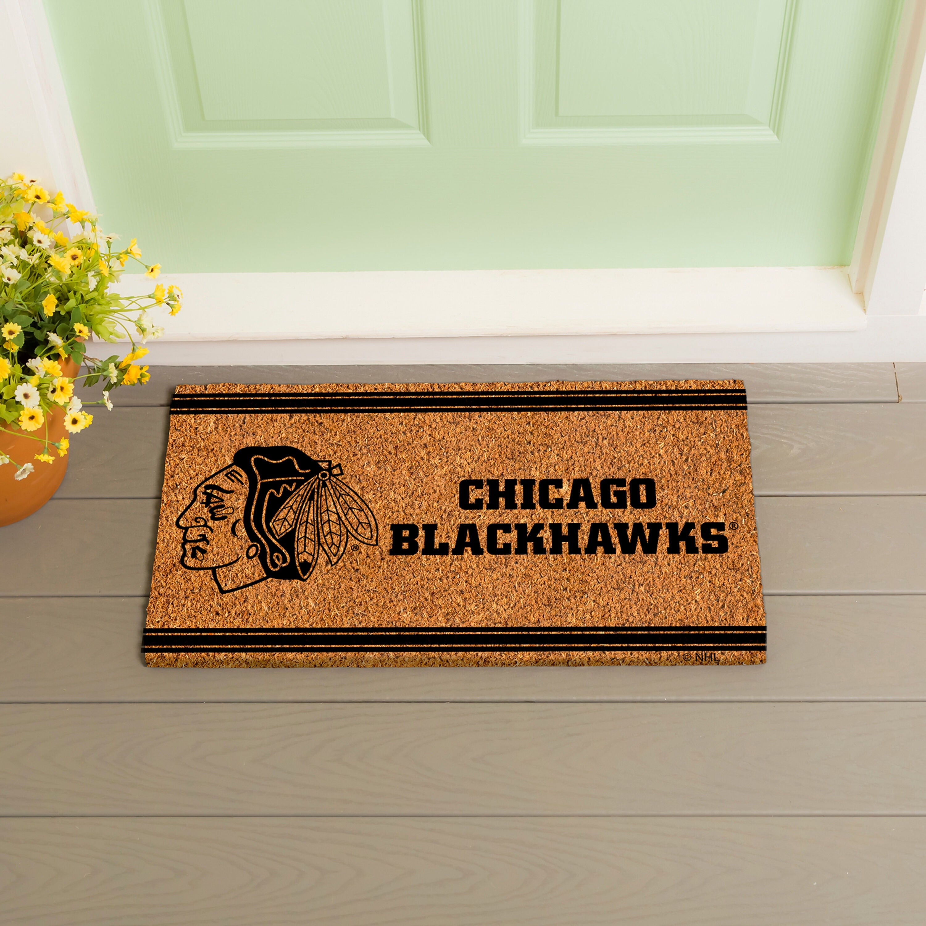 Chicago Blackhawks, Coir Mat 1C - Sports Gifts, Sports Memorabilia, Sports Collectibles, Fan Shop