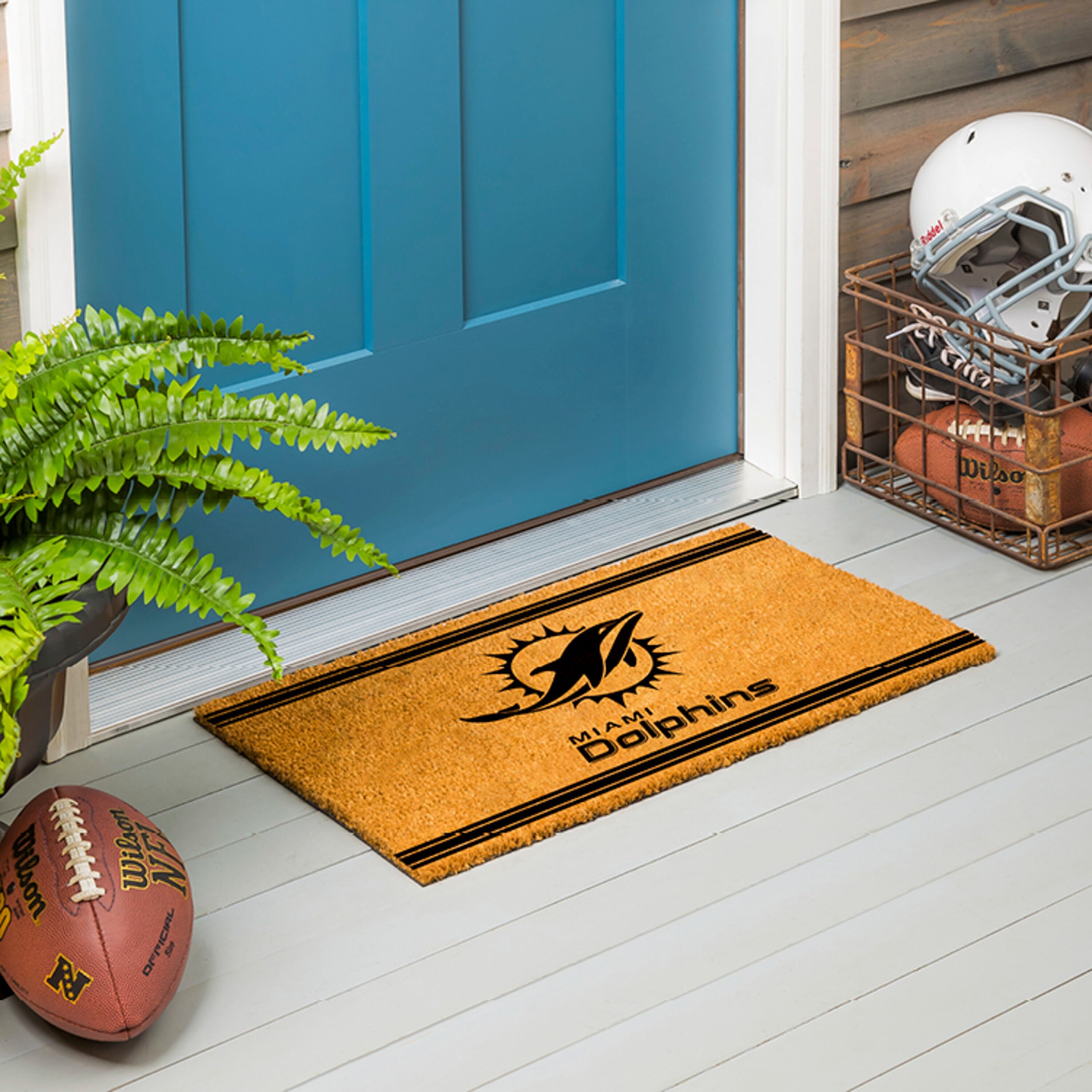 Miami Dolphins, Coir Mat 1C - Sports Gifts, Sports Memorabilia, Sports Collectibles, Fan Shop