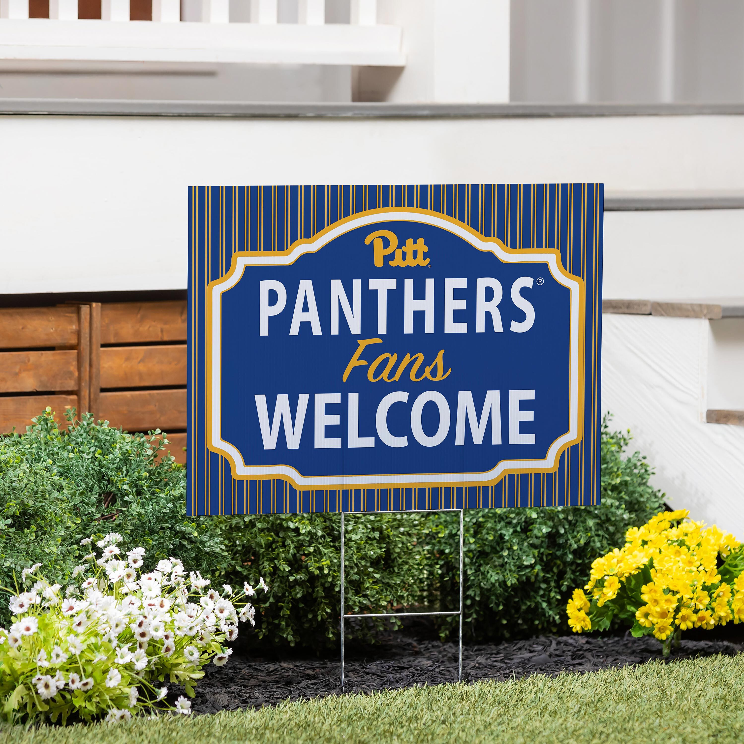 University of Pittsburgh Coroplast Yard Sign, "Fans Welcome"