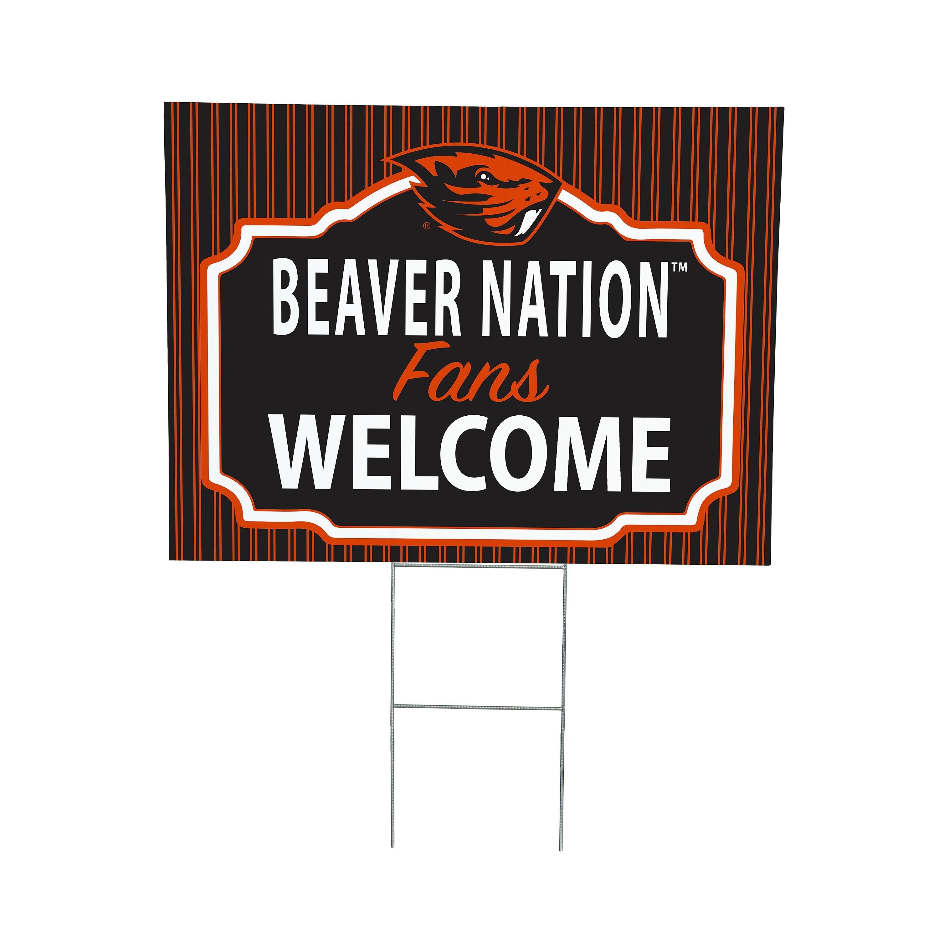 Oregon State University Coroplast Yard Sign, "Fans Welcome"