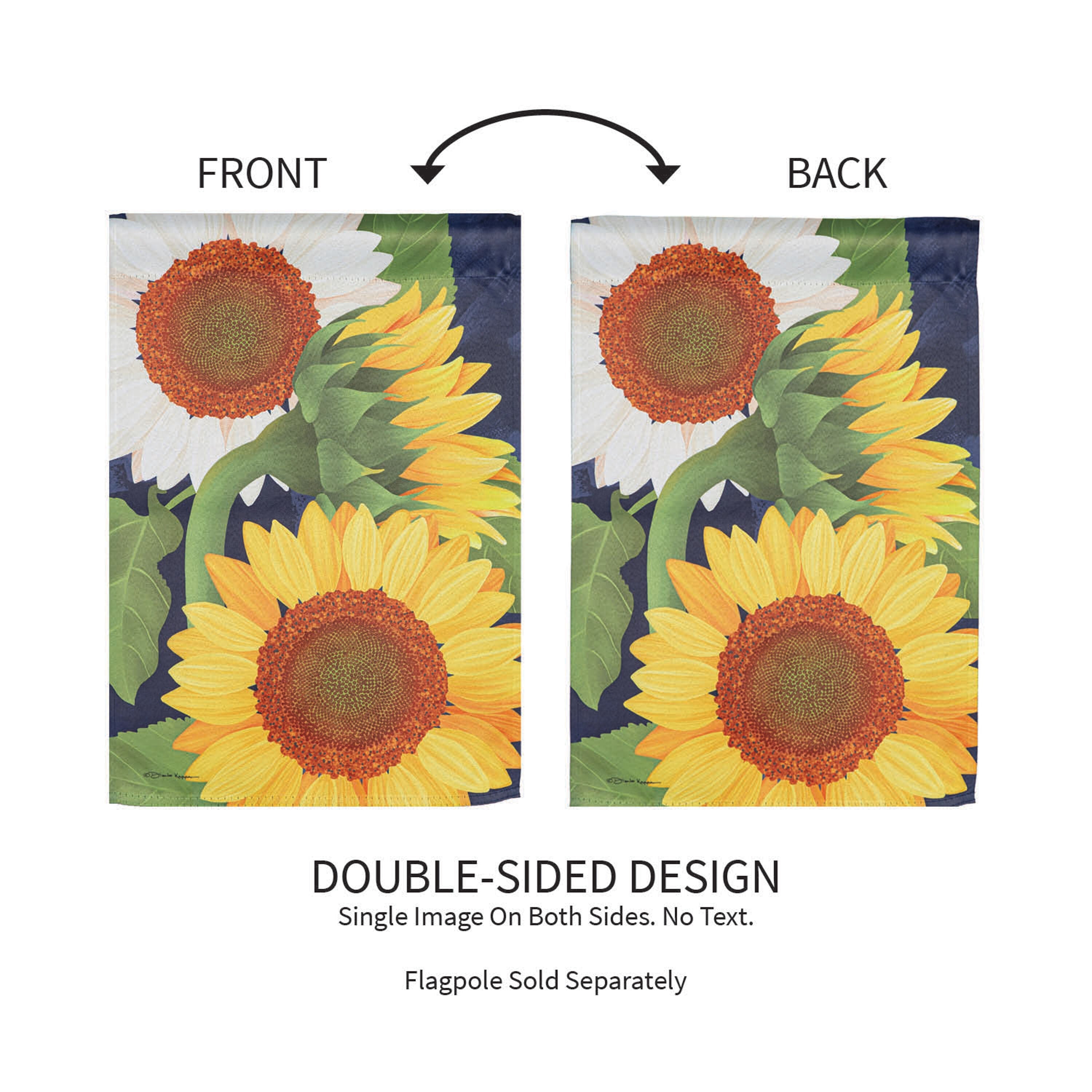 Sunflowers Suede Garden Flag - Sports Gifts, Sports Memorabilia, Sports Collectibles, Fan Shop
