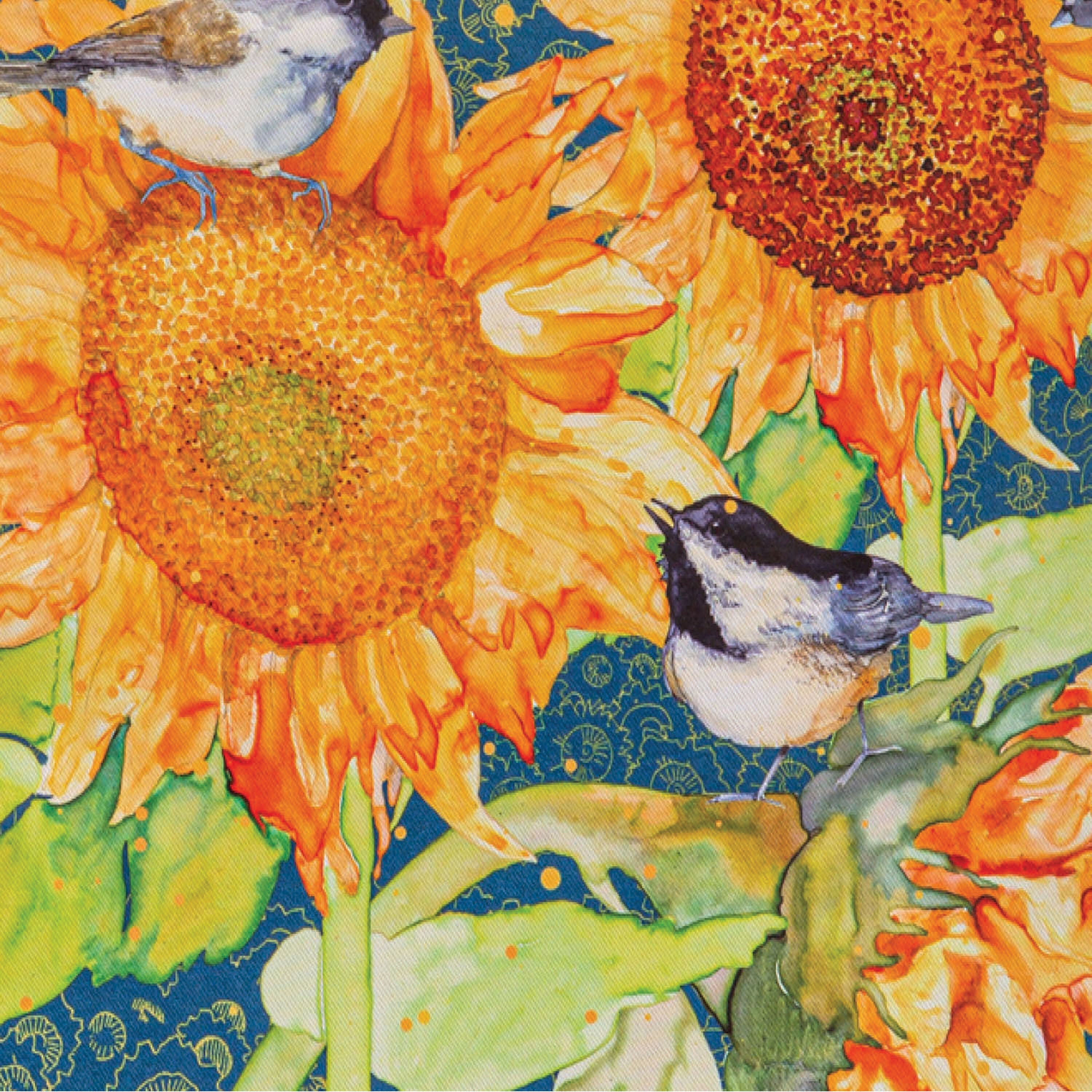 Sunflowers and Birdies Suede Garden Flag - Sports Gifts, Sports Memorabilia, Sports Collectibles, Fan Shop