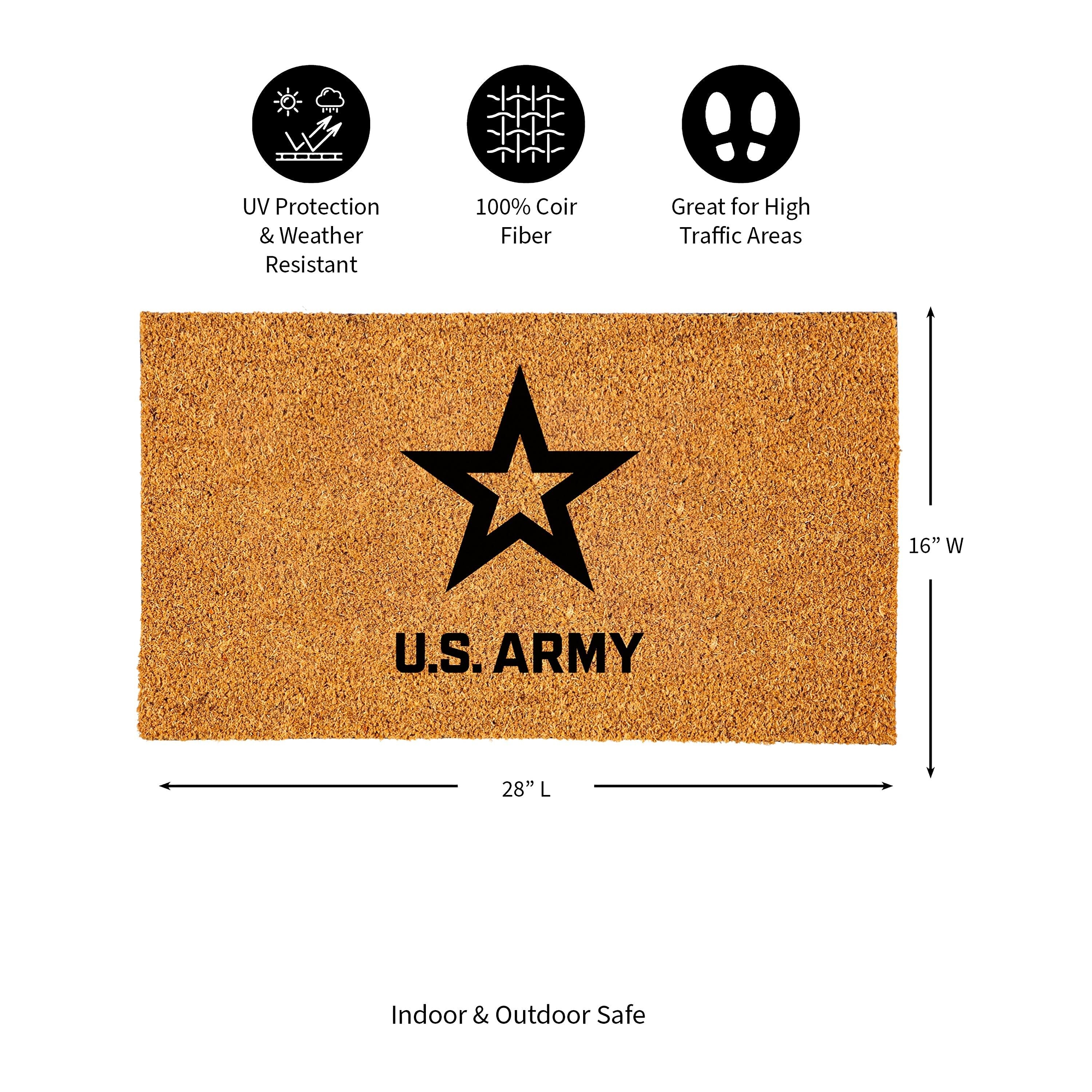 Coir Mat, 16"x28", US Army - Sports Gifts, Sports Memorabilia, Sports Collectibles, Fan Shop