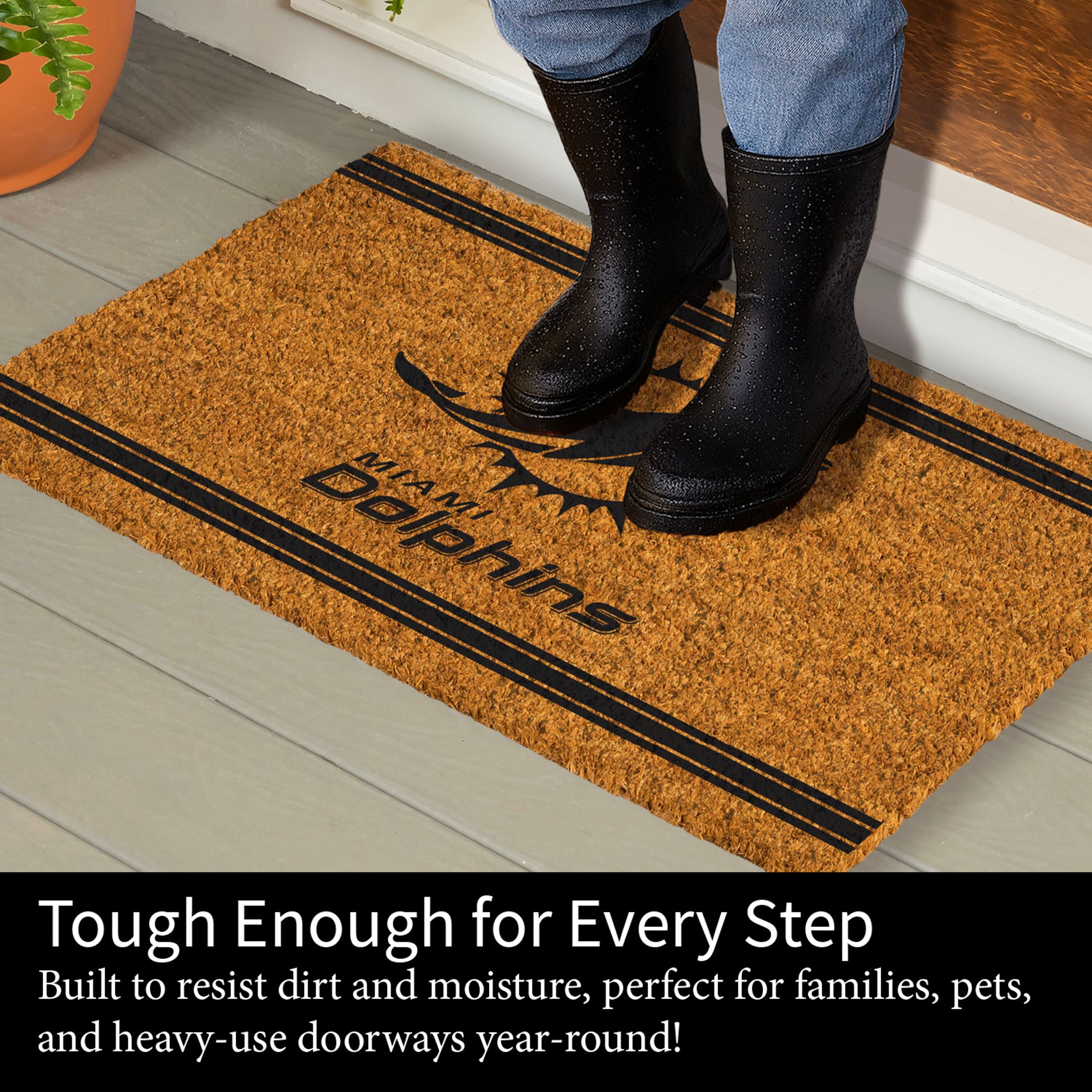 Miami Dolphins, Coir Mat 1C - Sports Gifts, Sports Memorabilia, Sports Collectibles, Fan Shop