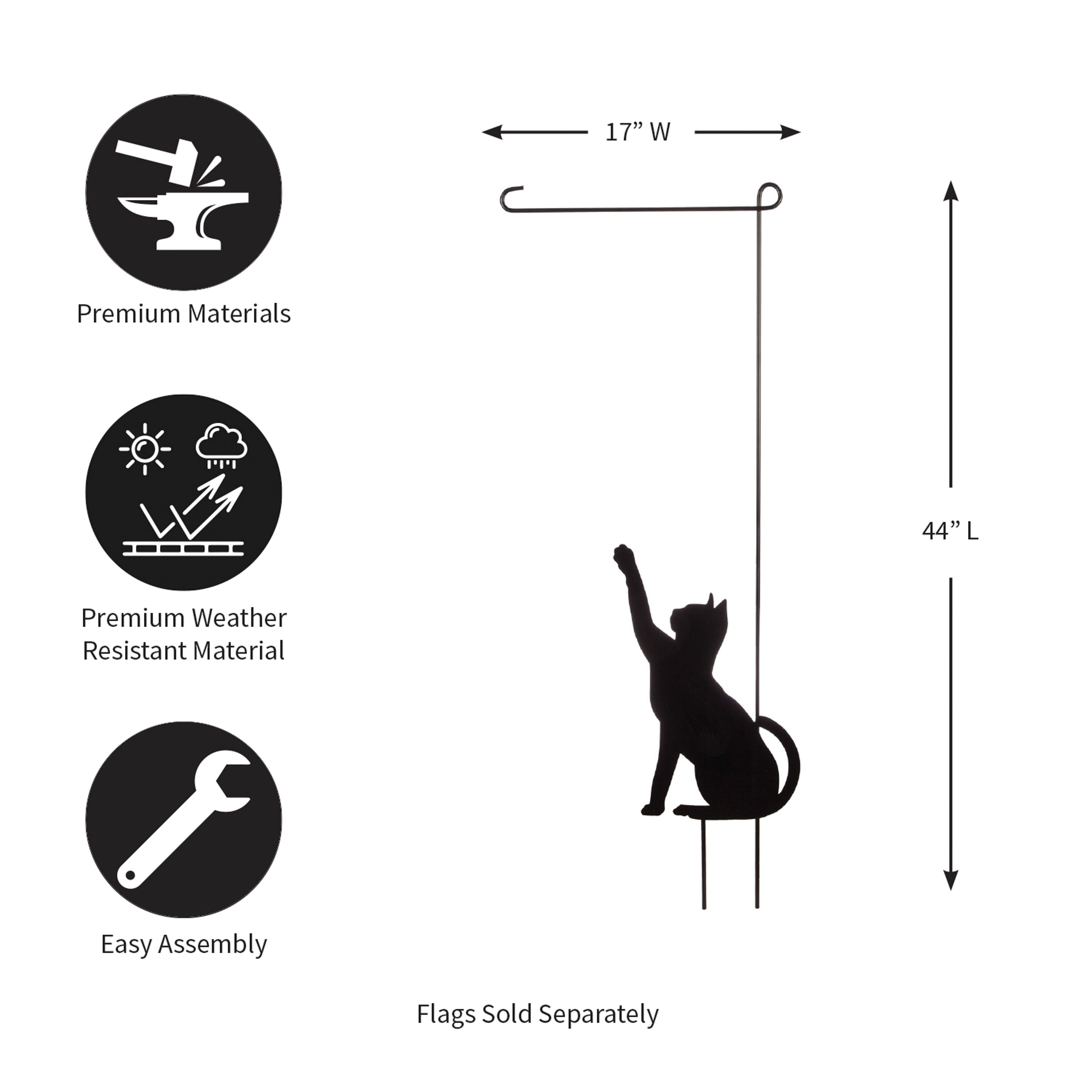 Decorative Garden Flag Stands, Cat - Sports Gifts, Sports Memorabilia, Sports Collectibles, Fan Shop