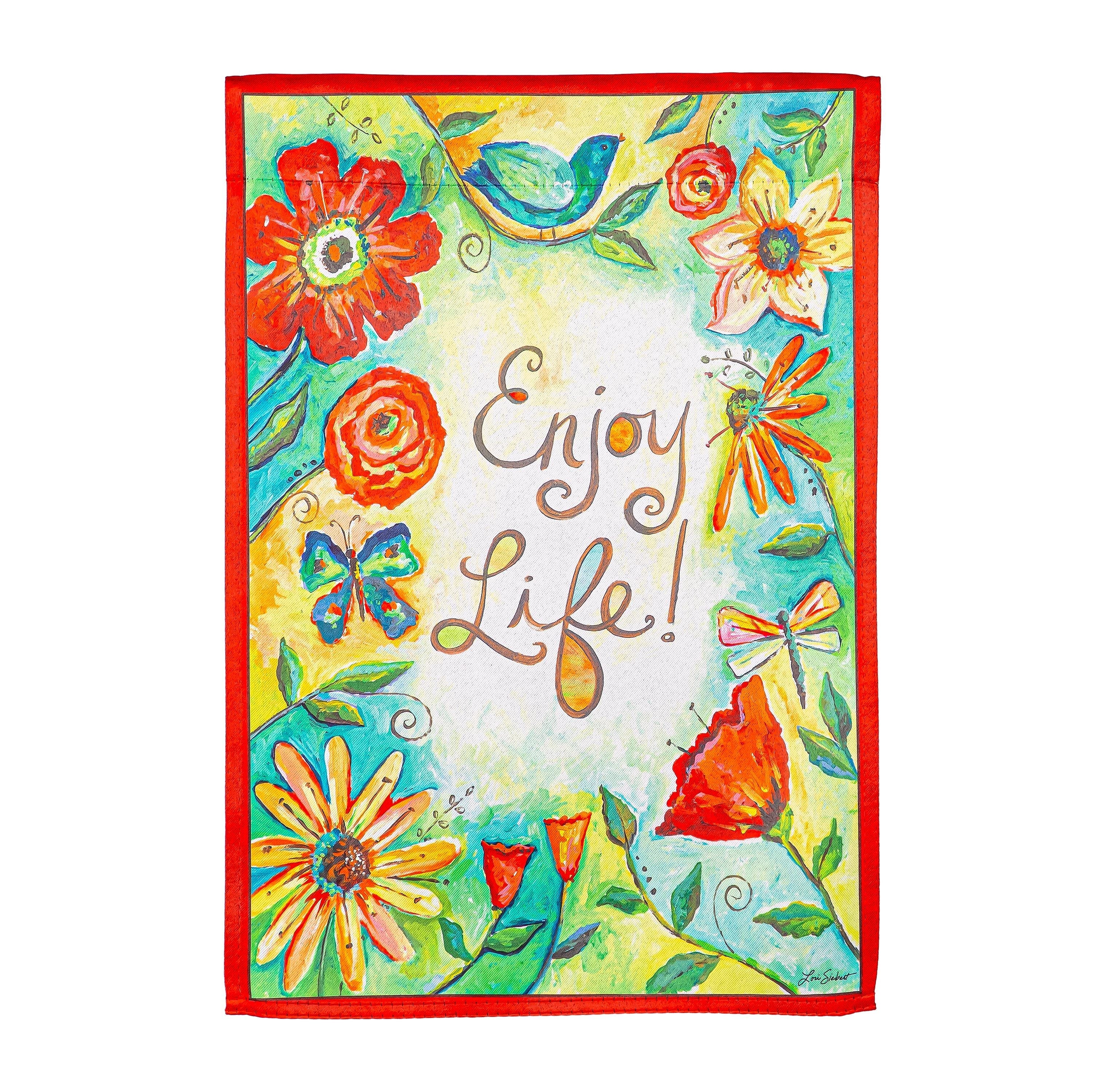 Field of Flowers Suede Garden Flag - Sports Gifts, Sports Memorabilia, Sports Collectibles, Fan Shop