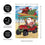 Santa Drive Golf Cart on Beach Applique Garden Flag