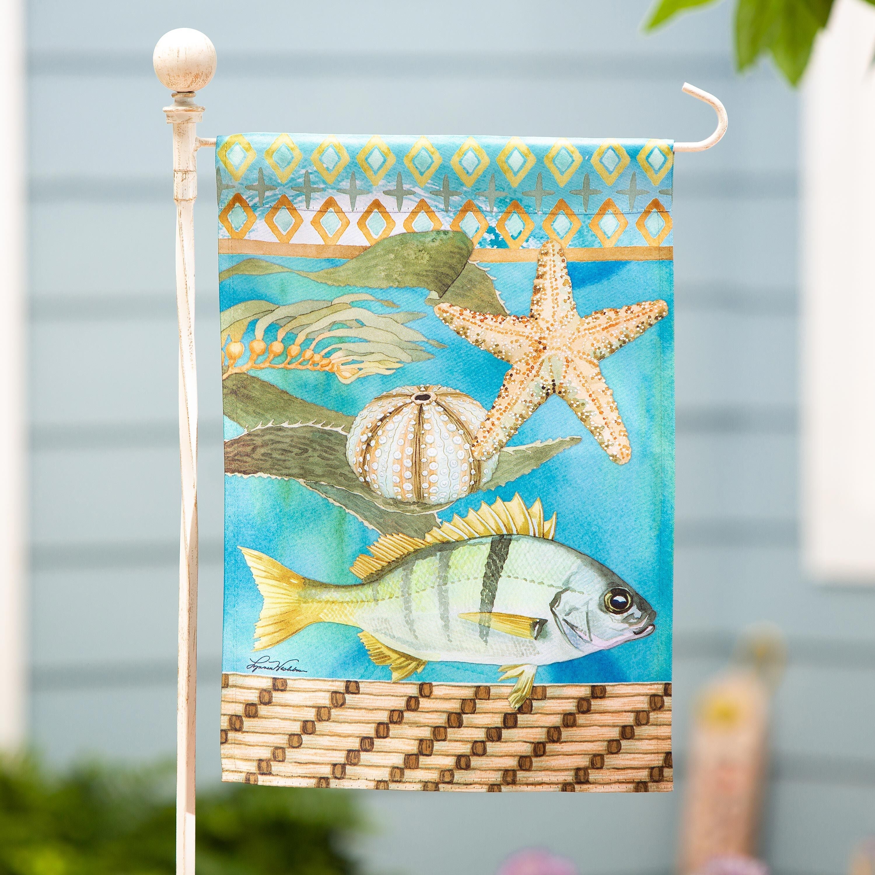 Ocean Currents Suede Garden Flag - Sports Gifts, Sports Memorabilia, Sports Collectibles, Fan Shop