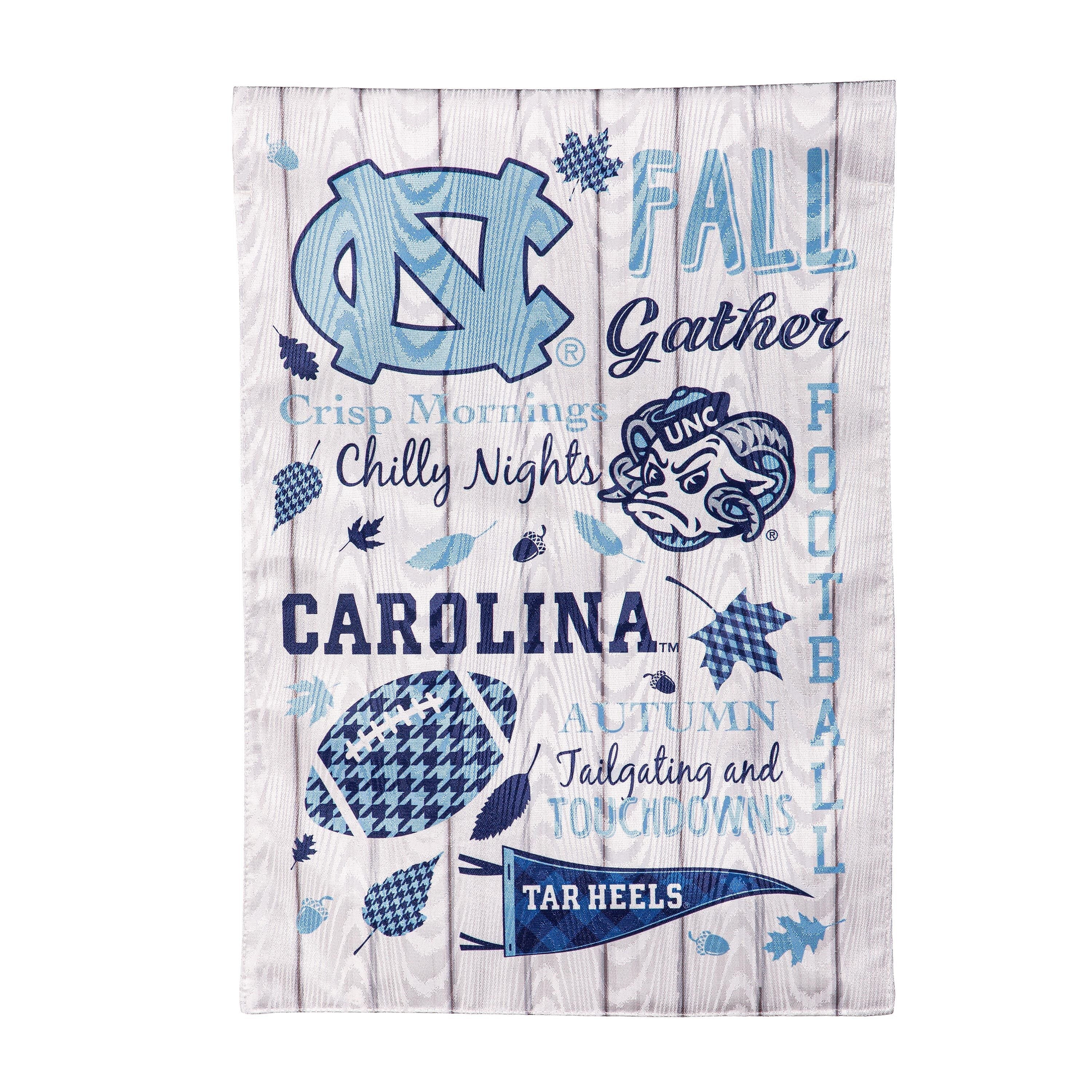 University of North Carolina, Moire Flag, GDN, Fall Seasonal - Sports Gifts, Sports Memorabilia, Sports Collectibles, Fan Shop