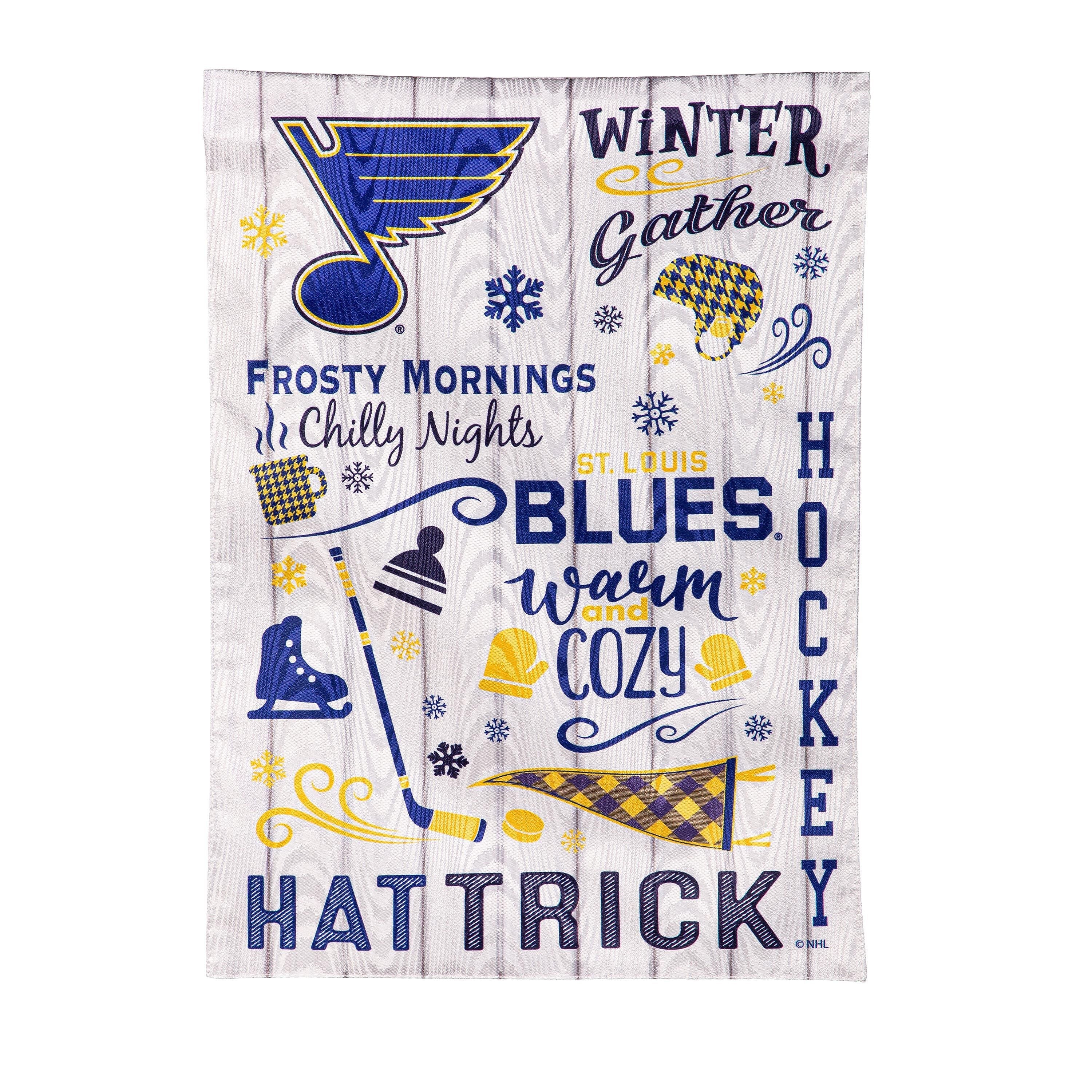 St. Louis Blues, Moire Flag, GDN, Fall Seasonal - Sports Gifts, Sports Memorabilia, Sports Collectibles, Fan Shop