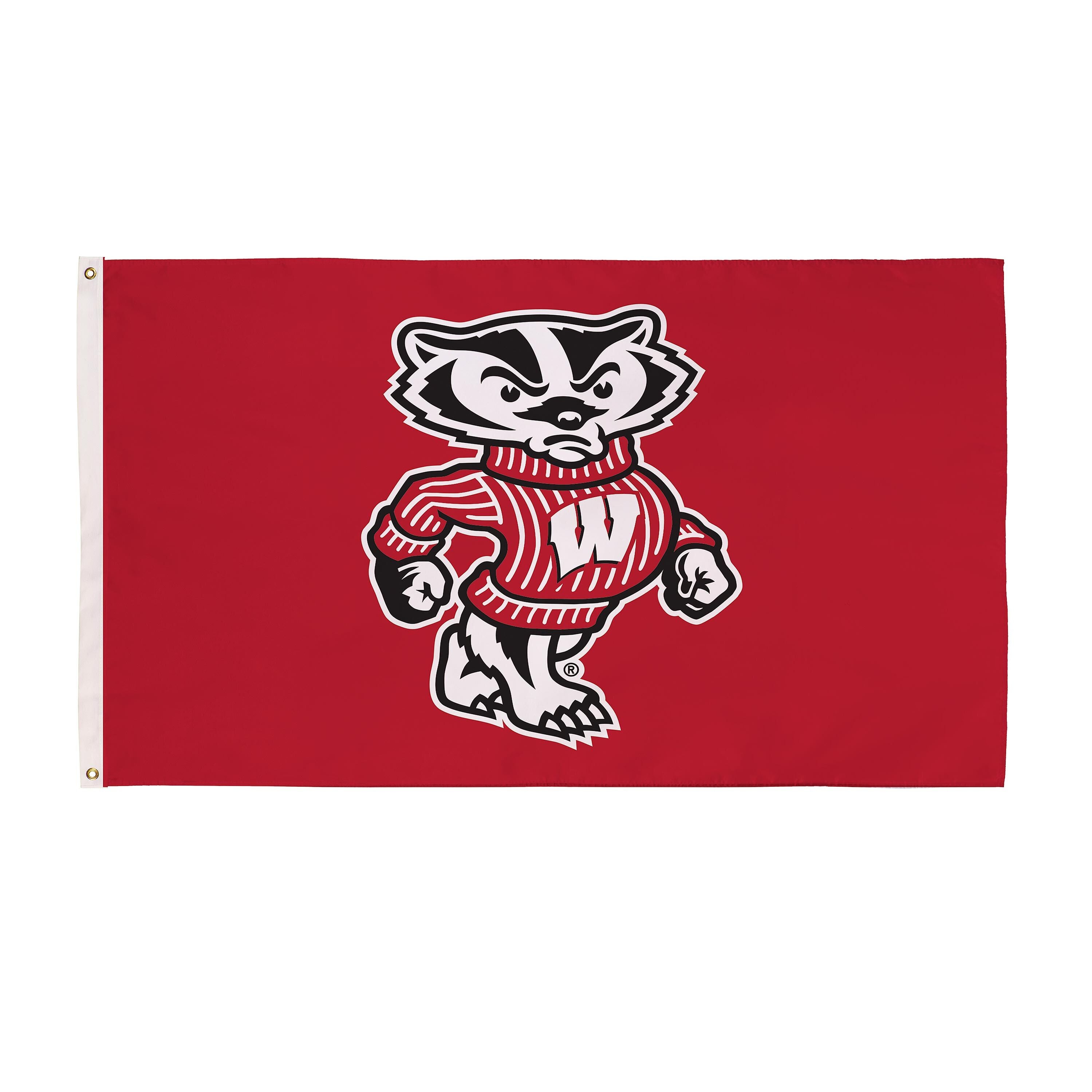3'x5' Single Sided Flag w/ 2 Grommets, University of Wisconsin-Madison